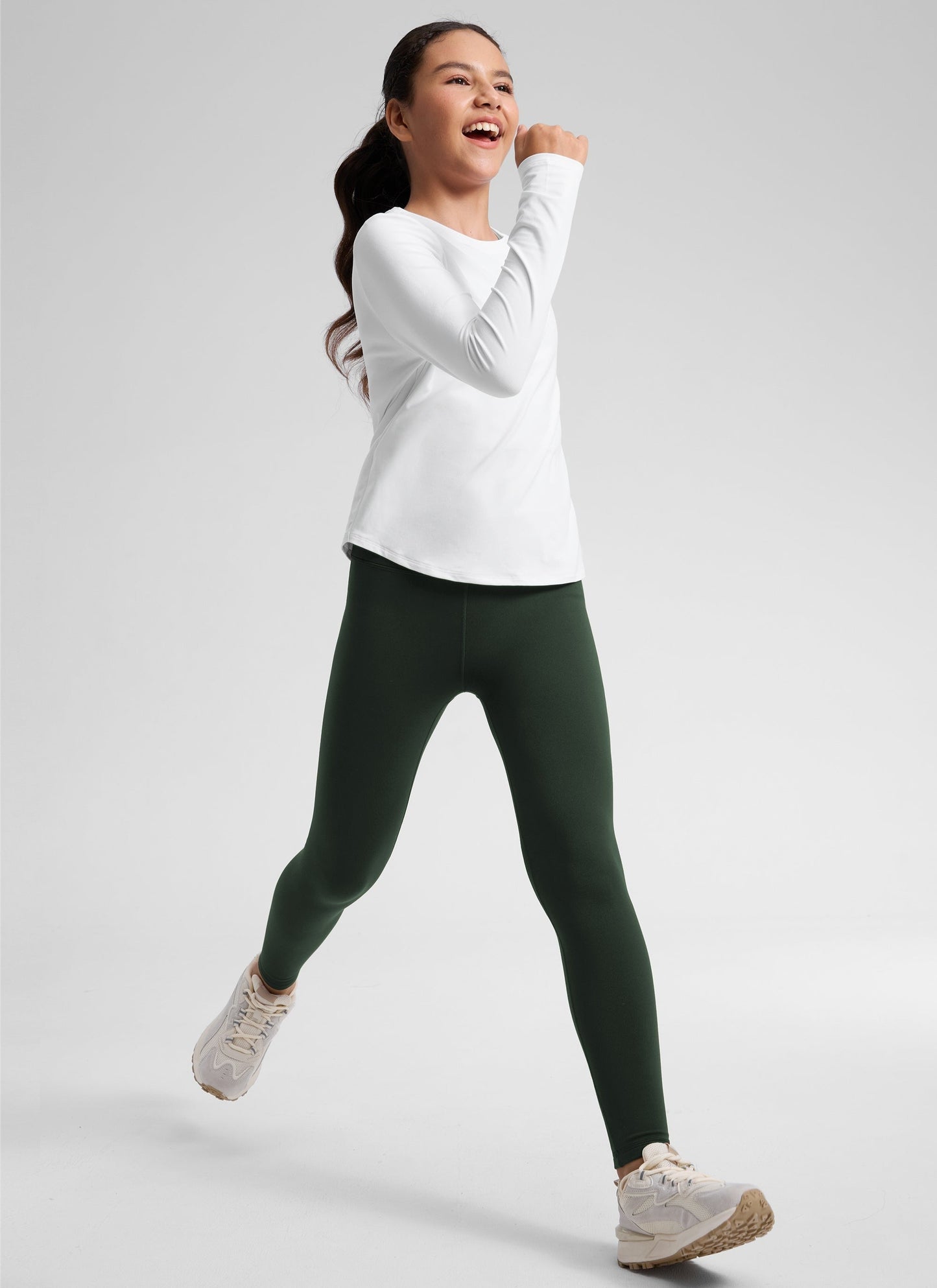 Girls Matte Thermal Fleece Lined Legging