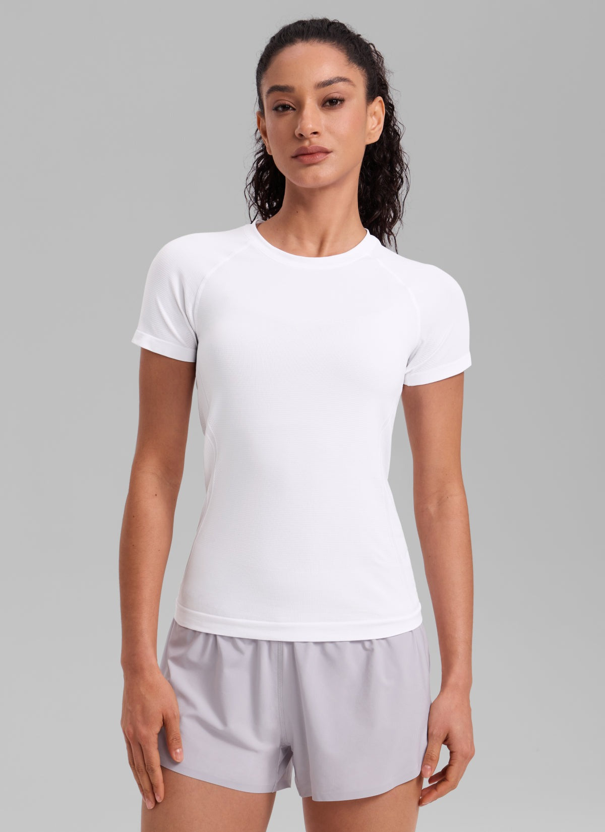 Seamless Hip Length Short Sleeve