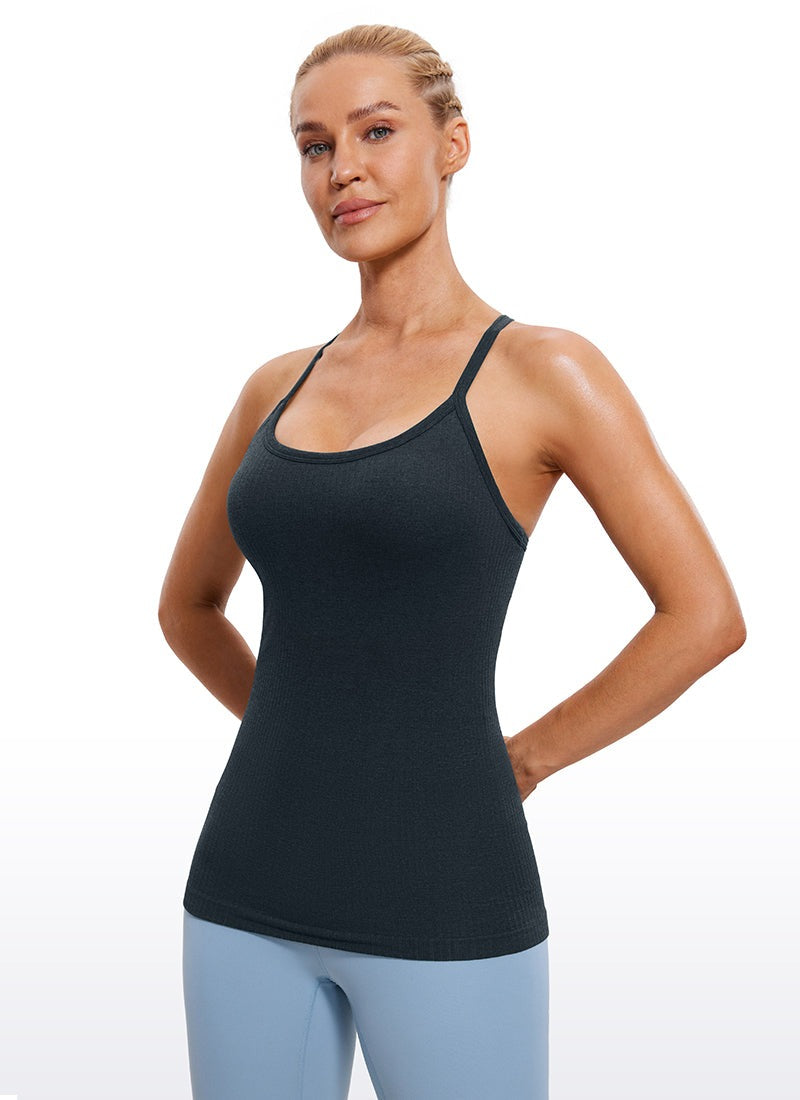 Speedy Seamless Built in Bra Y back Tank