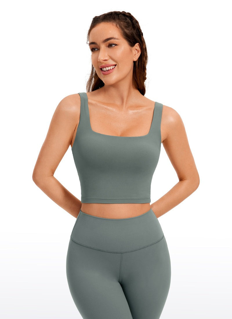 Butterluxe Square Neck Built in Bra Tank