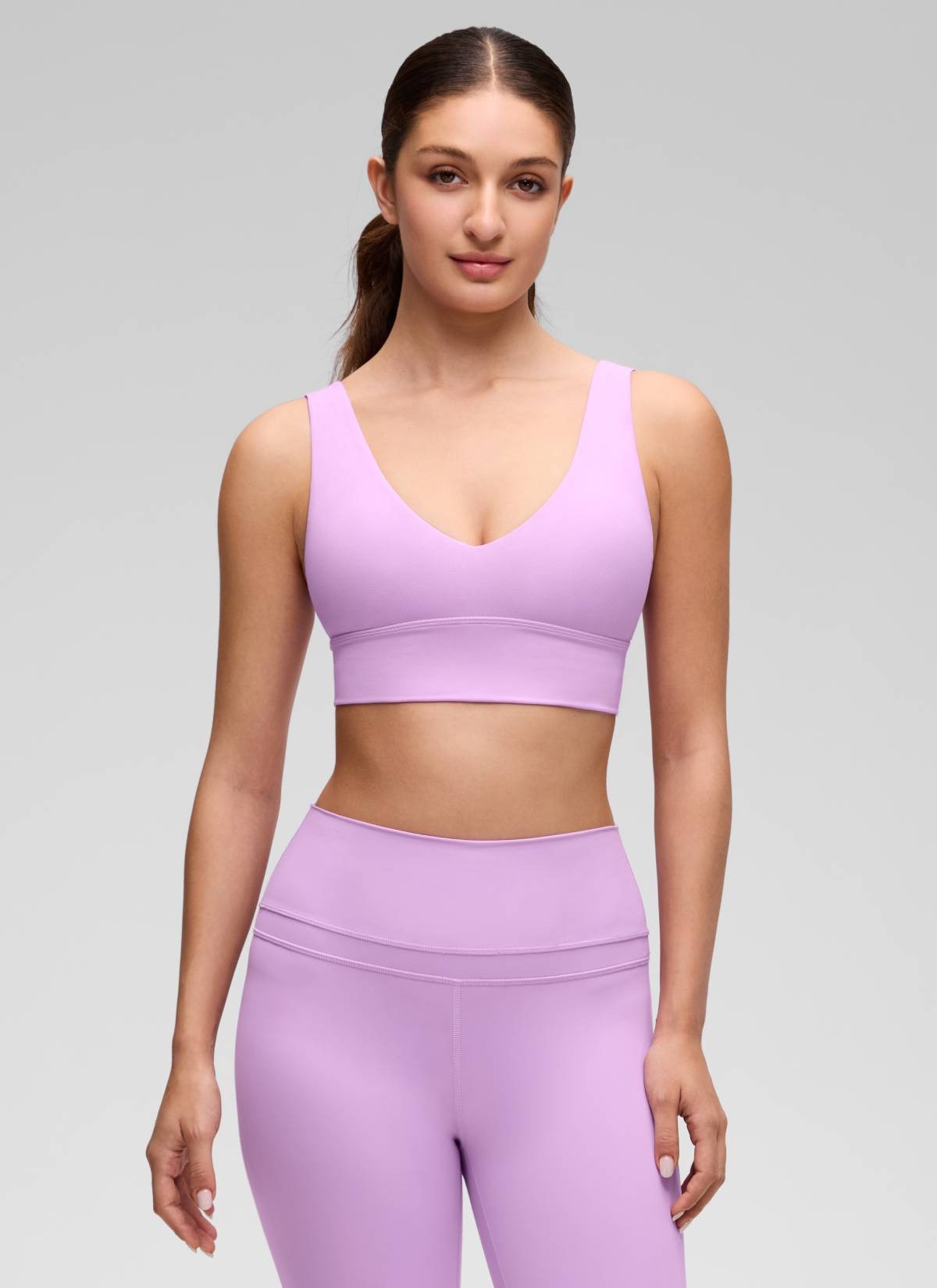 Butterluxe Deep V Neck Longline Sports Bra