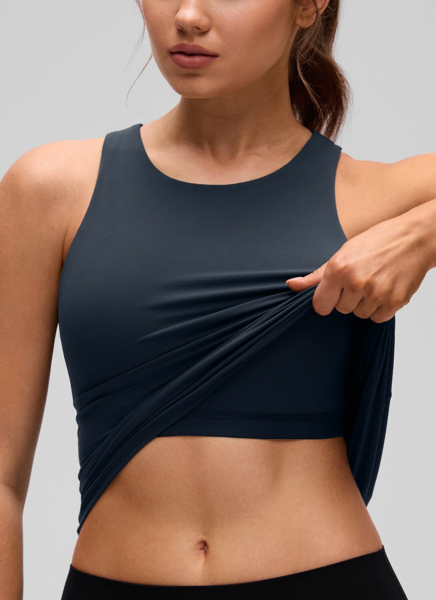 Butterluxe Built in Bra Scoop Neck Tank
