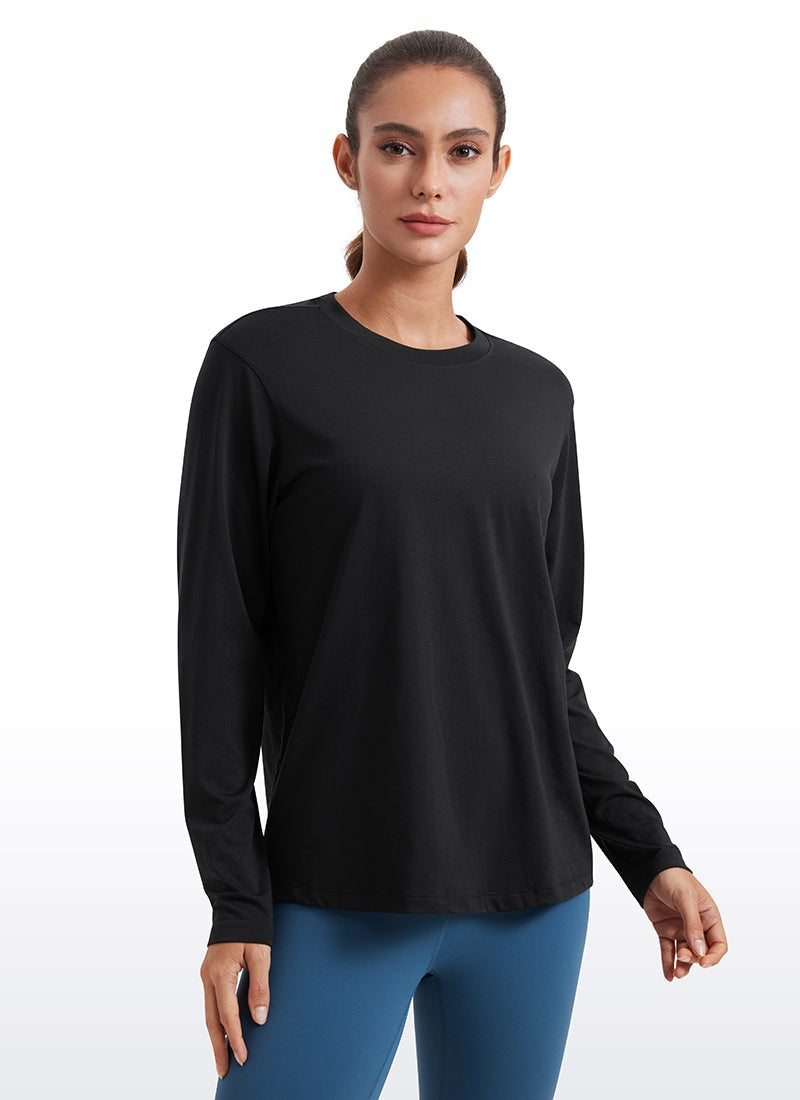 Workout Hip Length Crewneck Long Sleeve