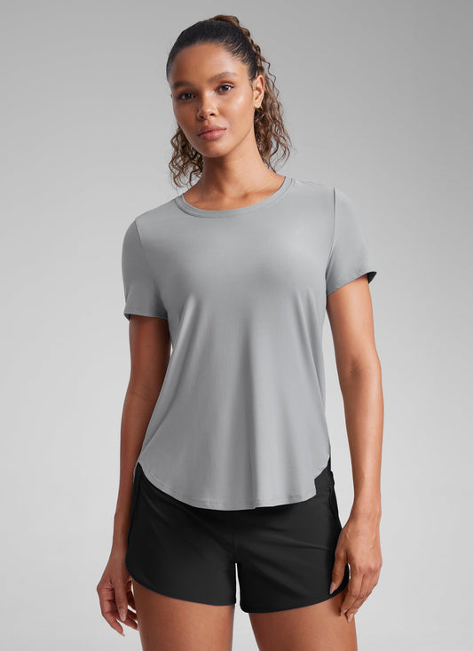 Cloudweight Crewneck Side Slit Short Sleeve