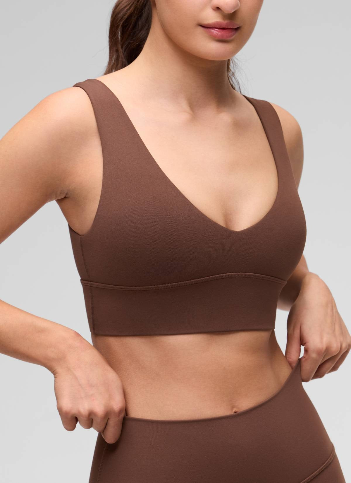 Butterluxe Deep V Neck Longline Sports Bra