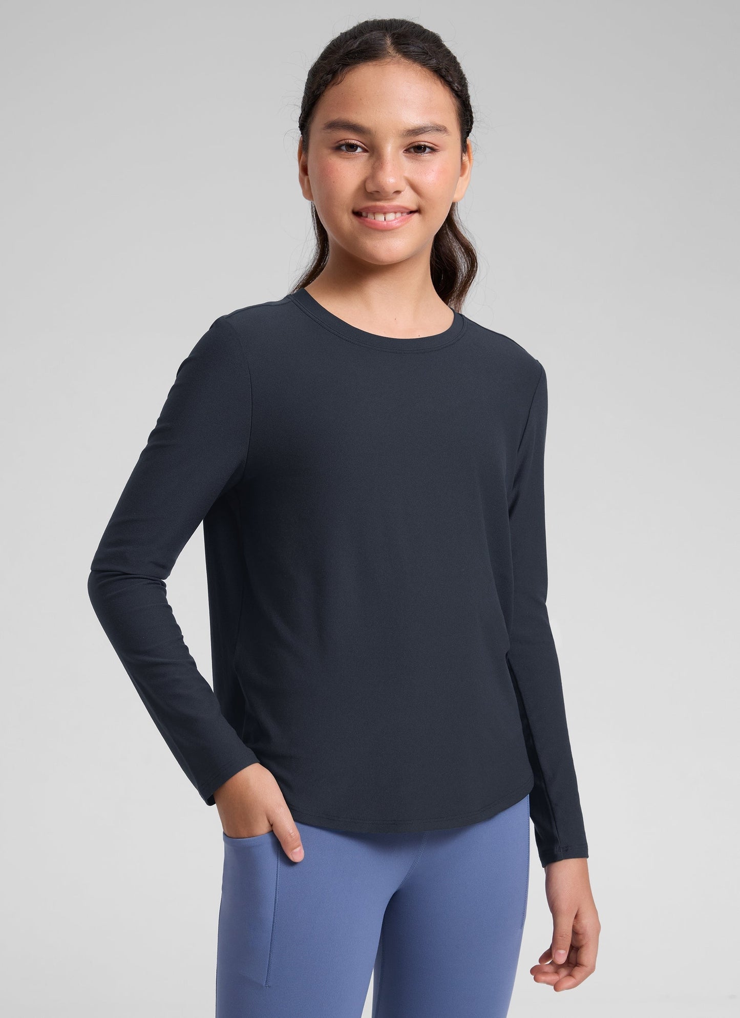 Girls Cloudweight Side Slit Long Sleeve