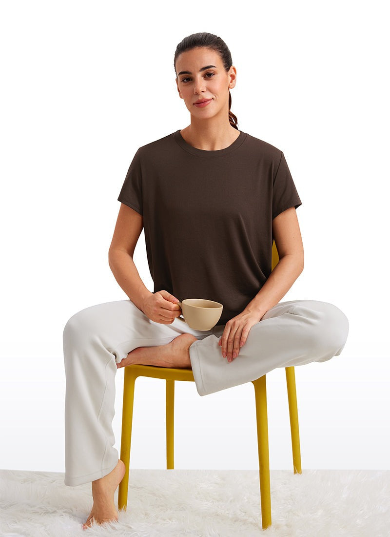 Flowy Yoga Crew Neck Short Sleeve