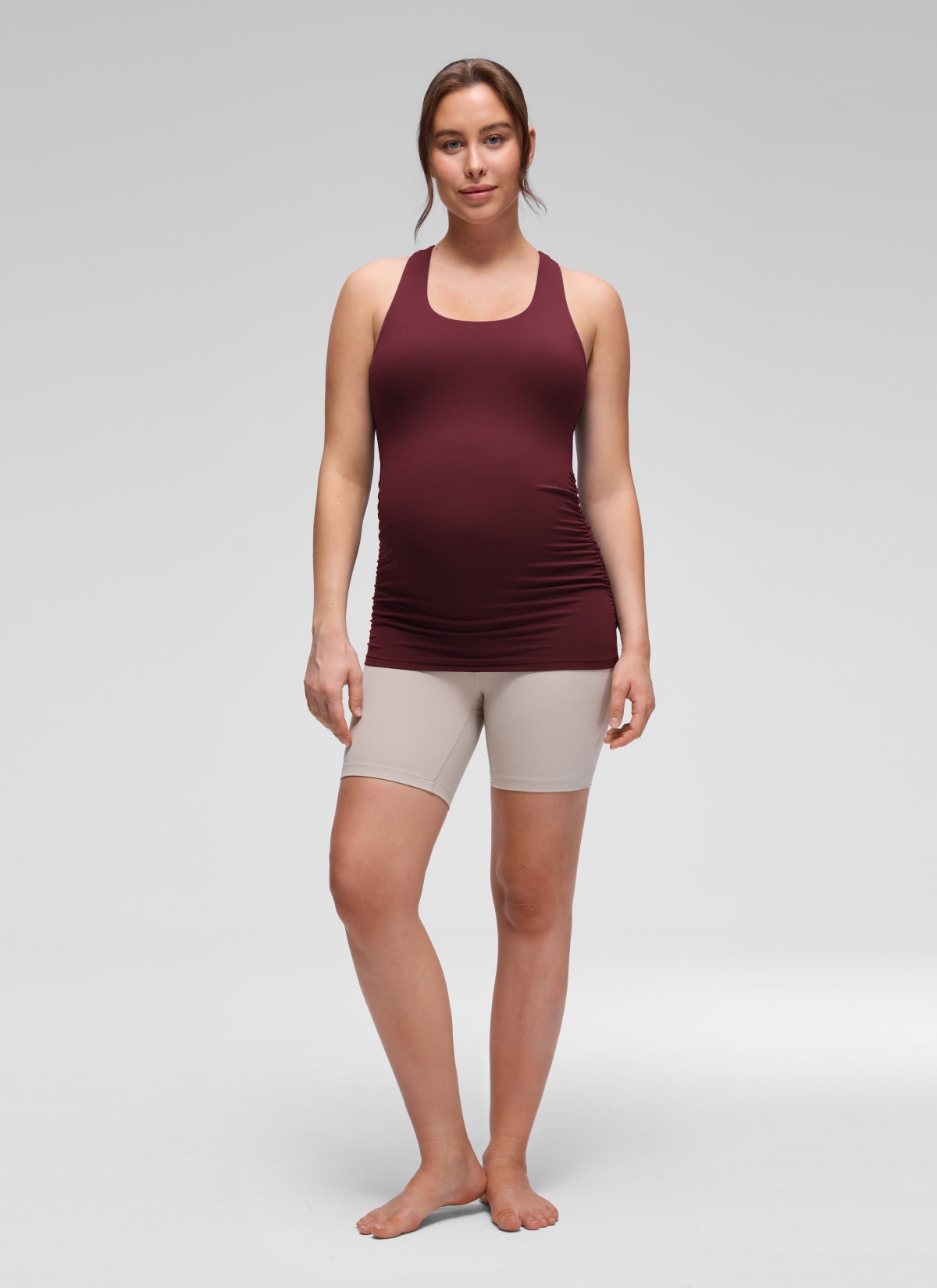 Butterluxe Maternity Built in Bra Ruched Tank