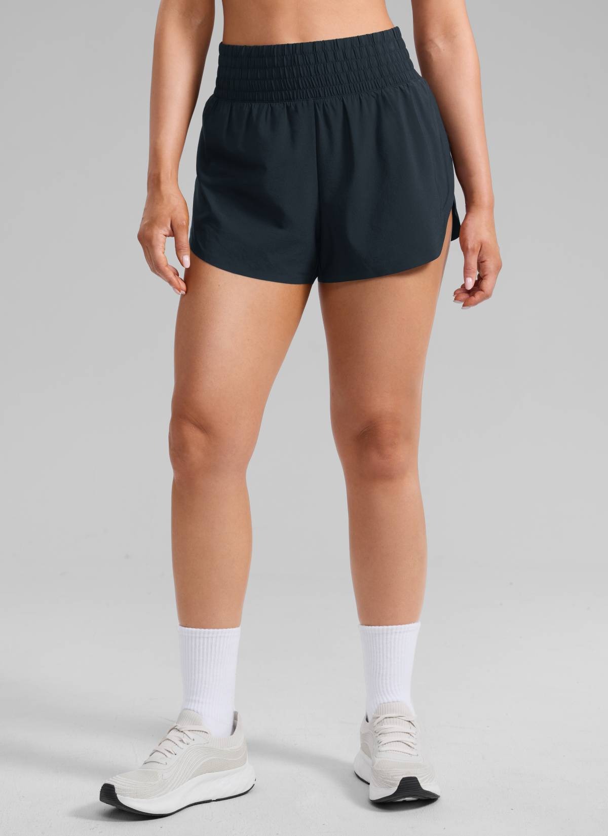 Feathery-Fit Soft High Split Dolphin Shorts 2.5"