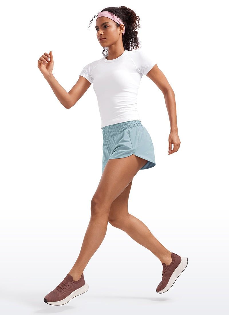 Feathery-Fit Soft Pocket High Rise Shorts 3''