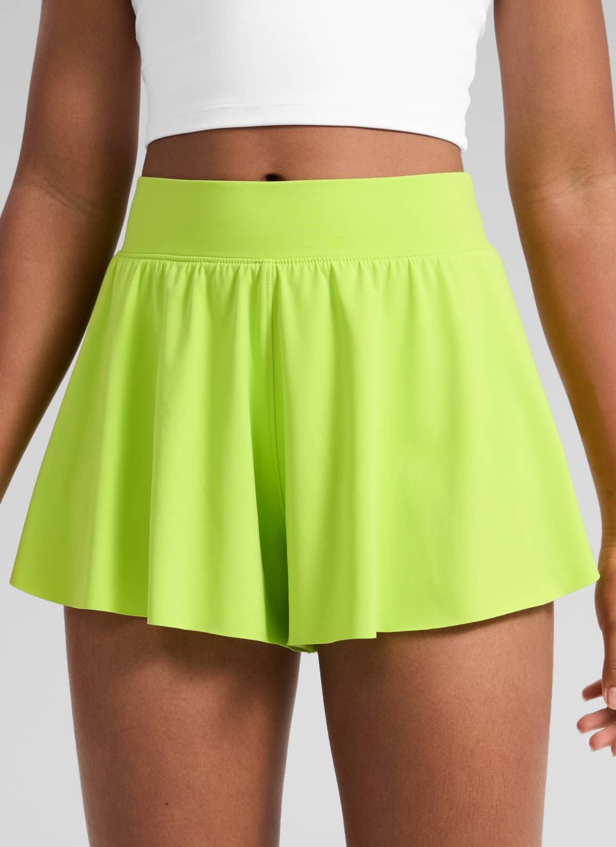 Girls High Rise 2 in 1 Flowy Sport Shorts 2.5''
