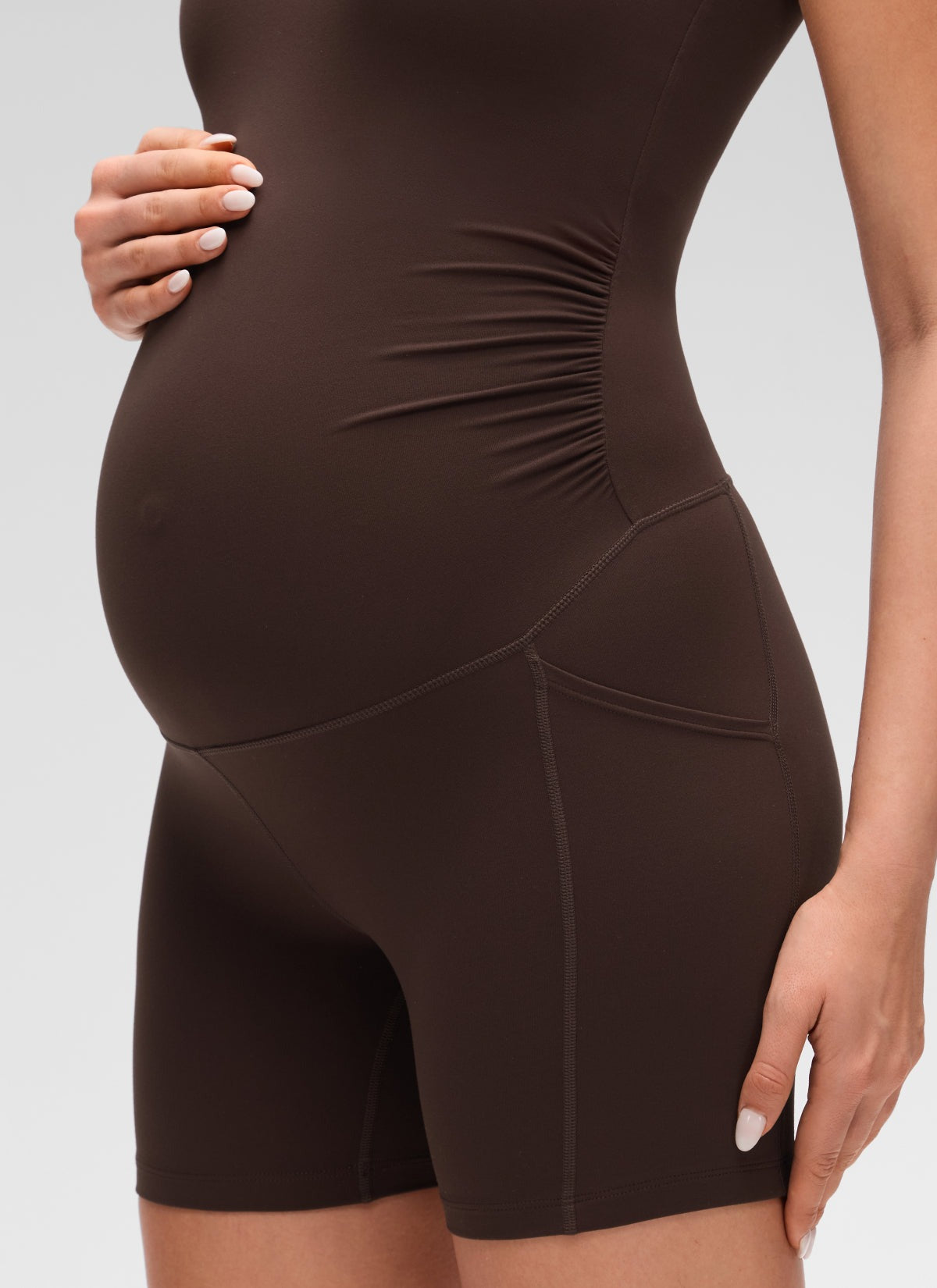 Butterluxe Maternity U Neck Pocket Romper 5''