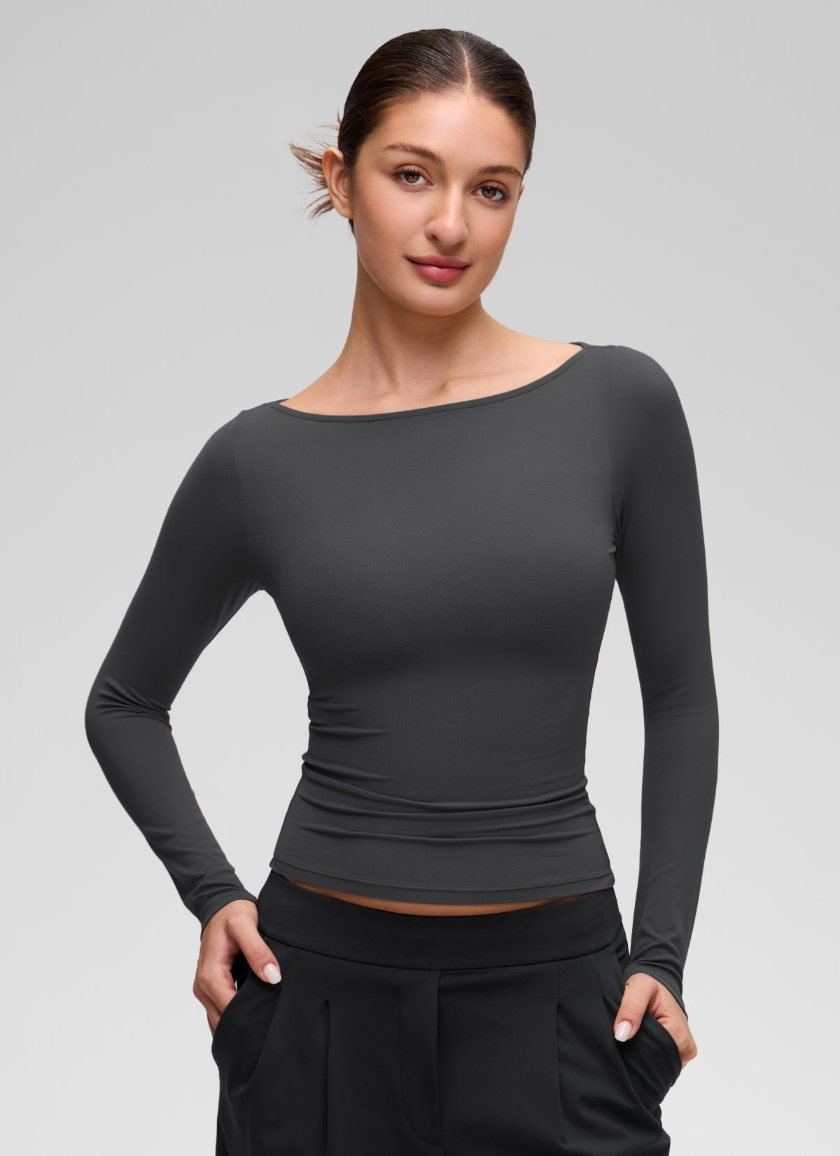 Softembrace Boat Neck Long Sleeve