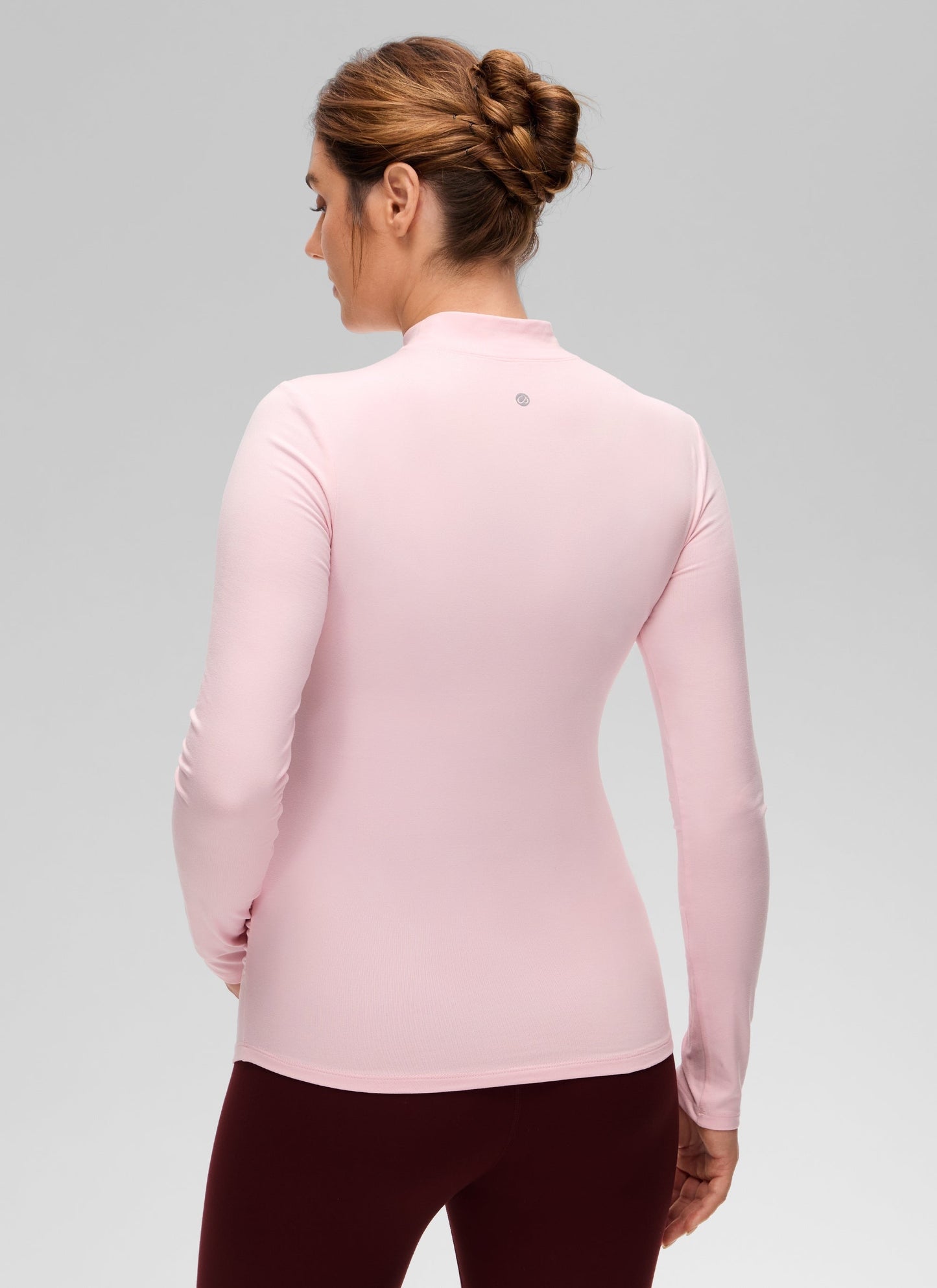Cloud Jersey Maternity Mock Neck Ruched Shirt