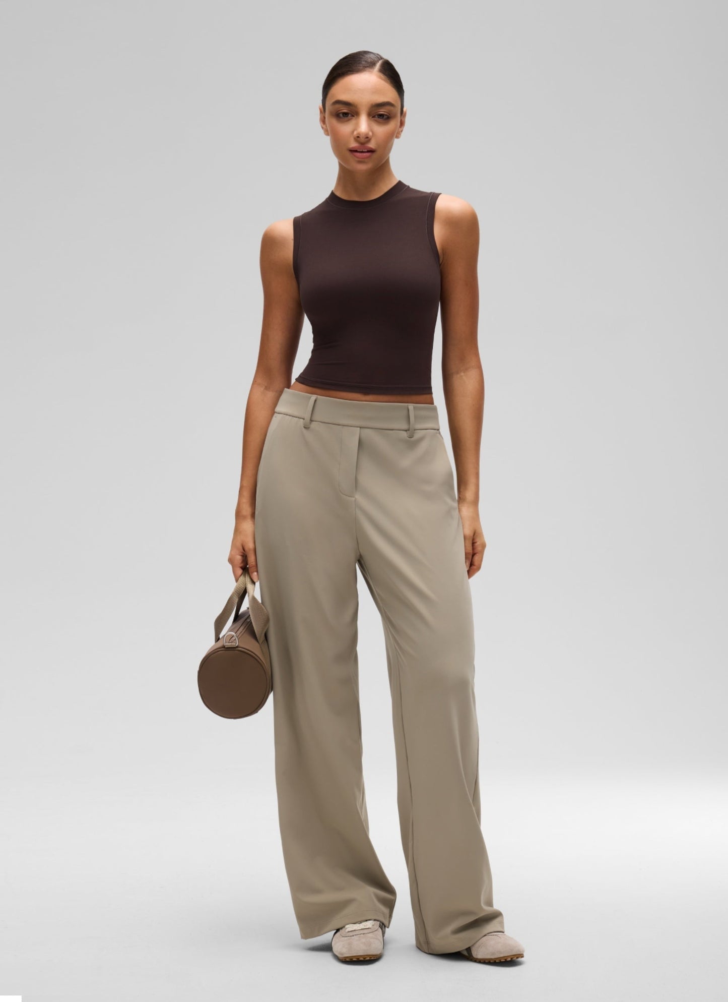 Softembrace High Neck Basic Crop Tight Tank