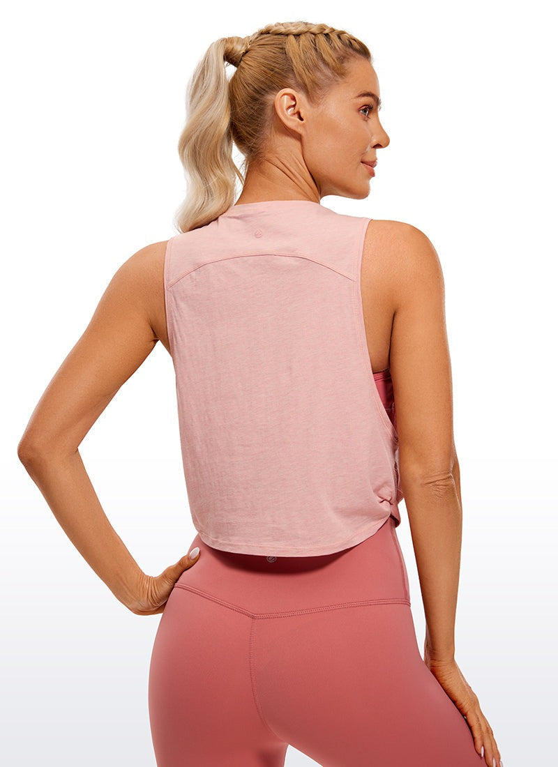 Pima Cotton Crop Deep Armhole Tank