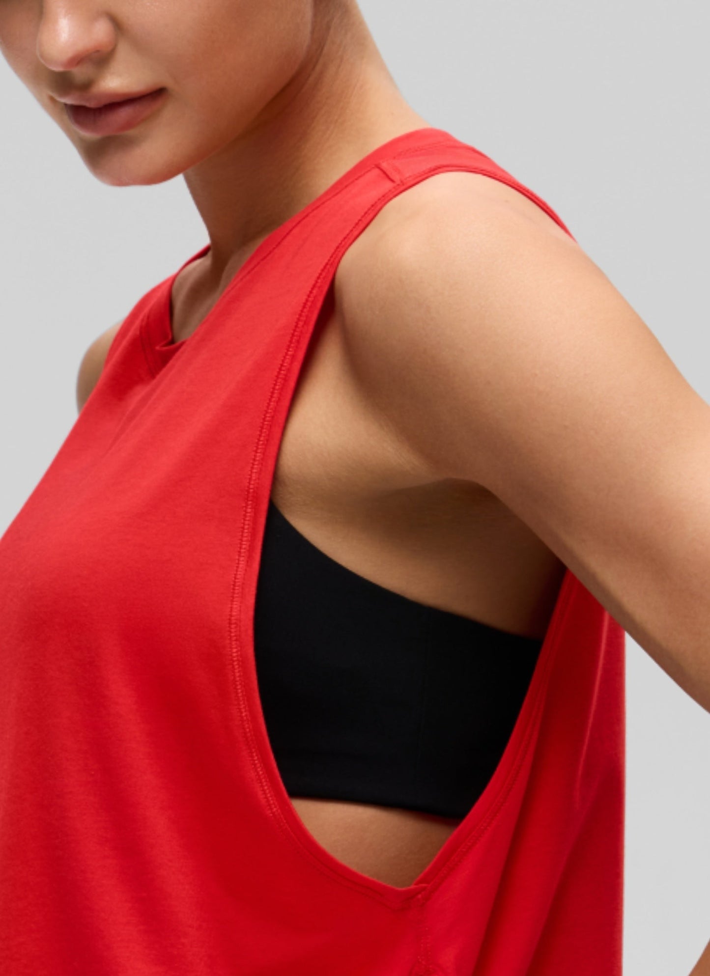 Pima Cotton Crop Deep Armhole Tank