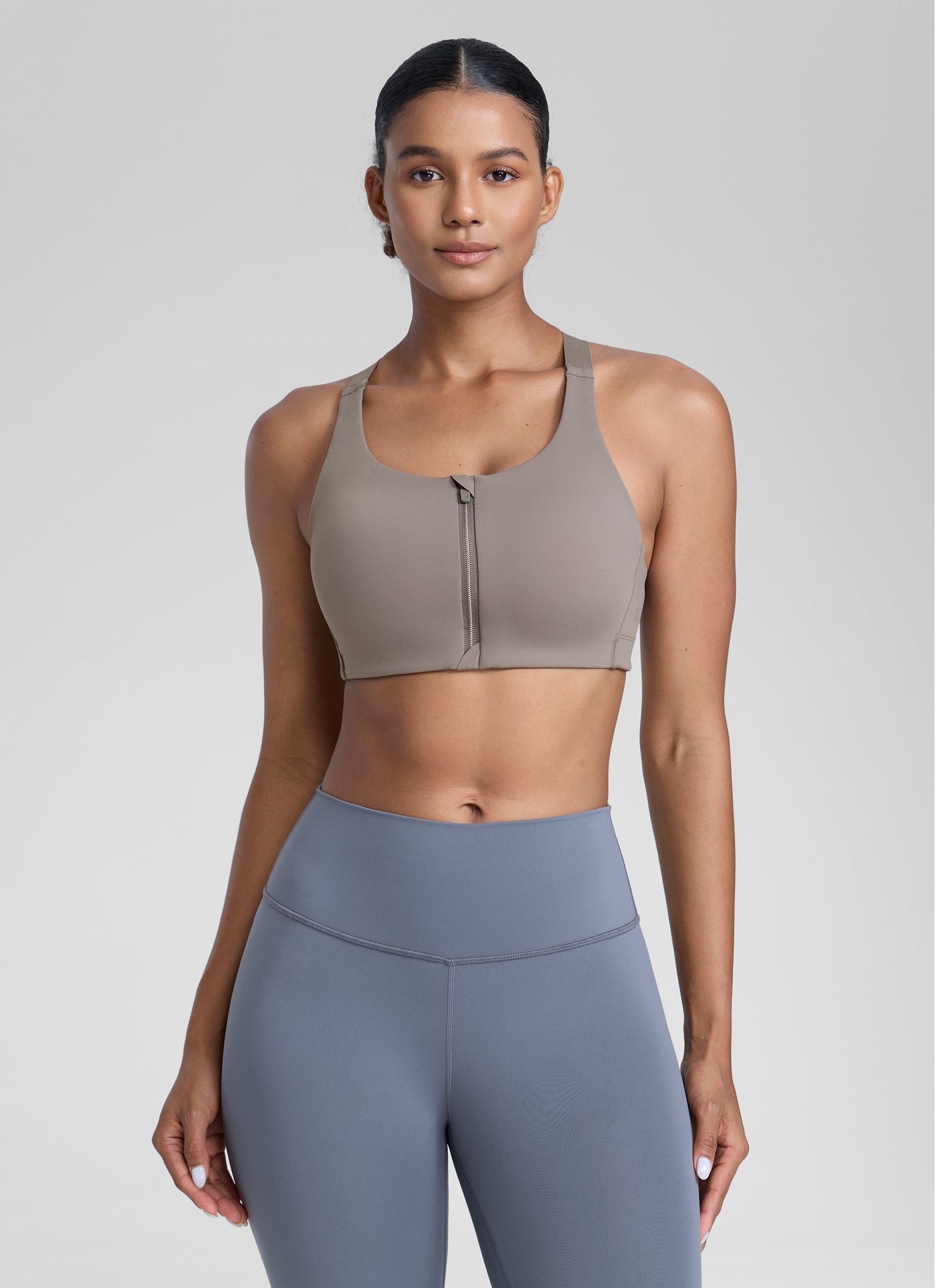 Zip Front High Impact Sports Bra