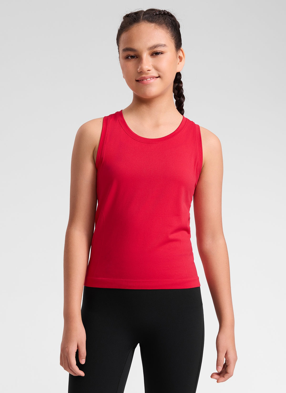 Girls Seamless Waist Length Tank