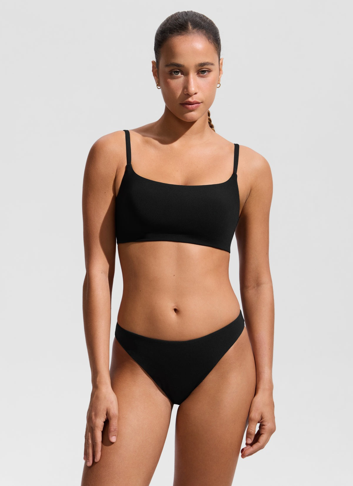 Scoop Neck Adjustable Strap D-DD Bikini Top
