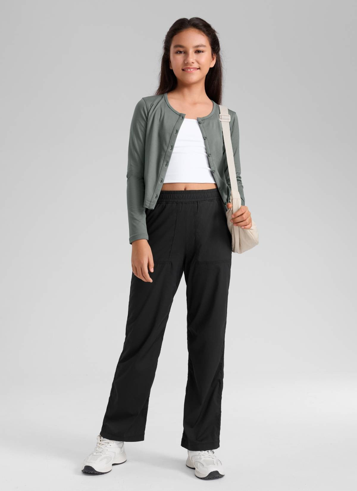 Girls Lightweight Straight Leg Pocket Pant