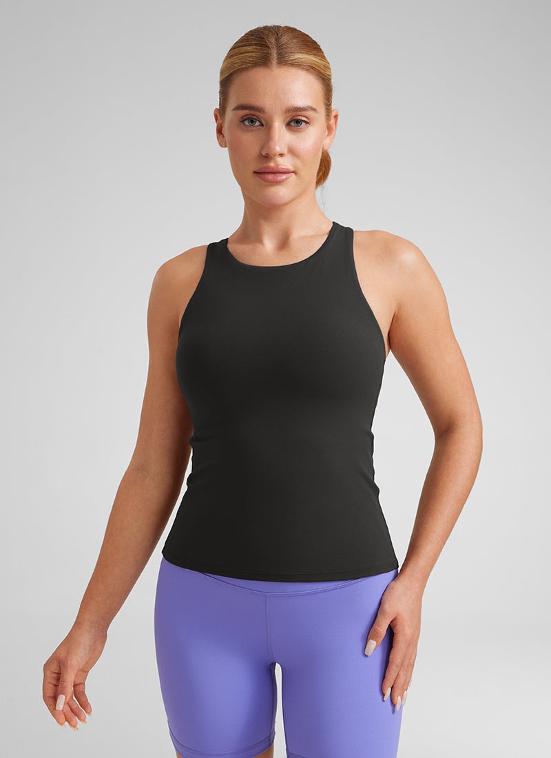 Butterluxe Built in Bra Scoop Neck Tank