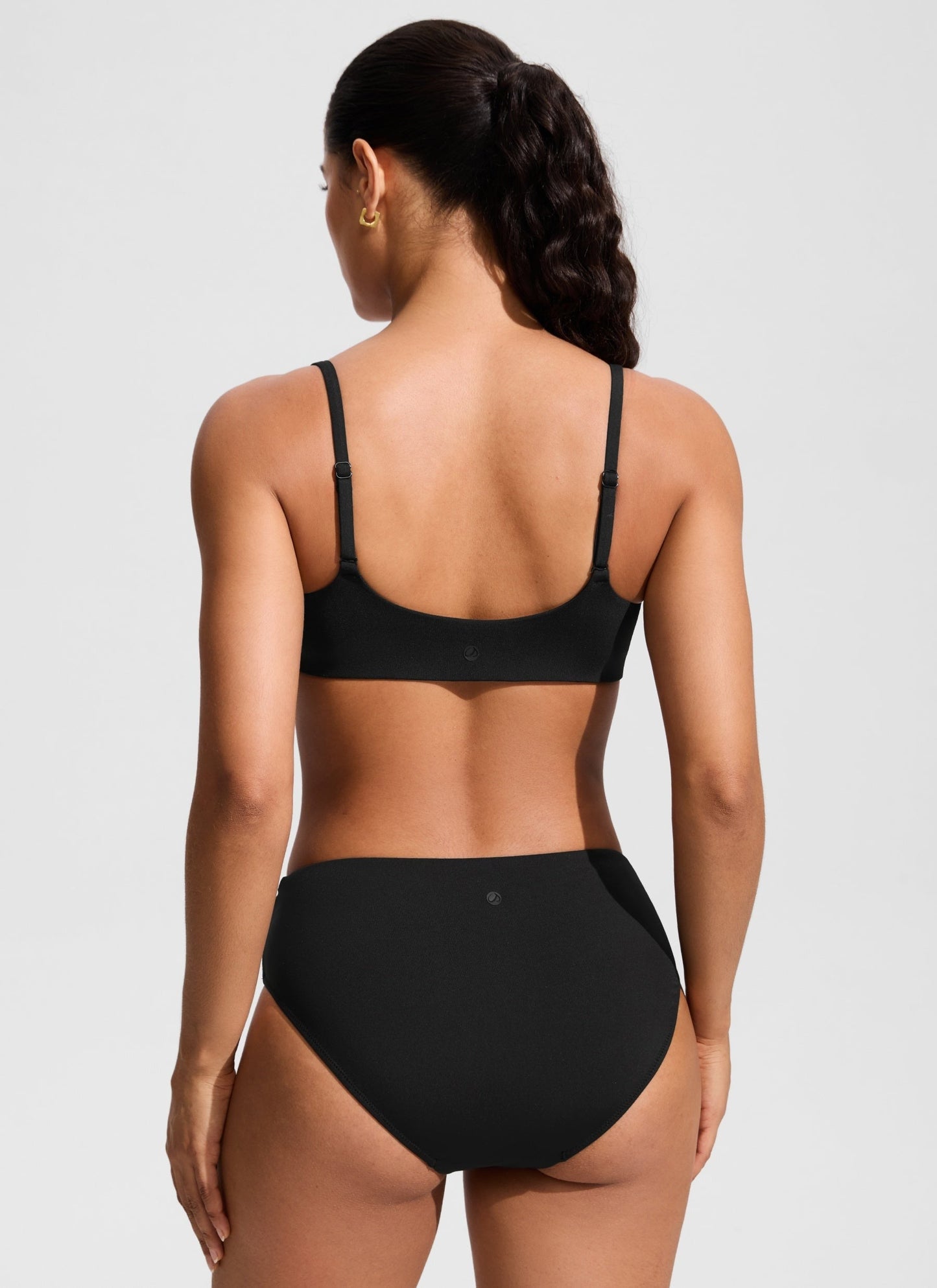 Scoop Neck Adjustable Strap Bikini Top