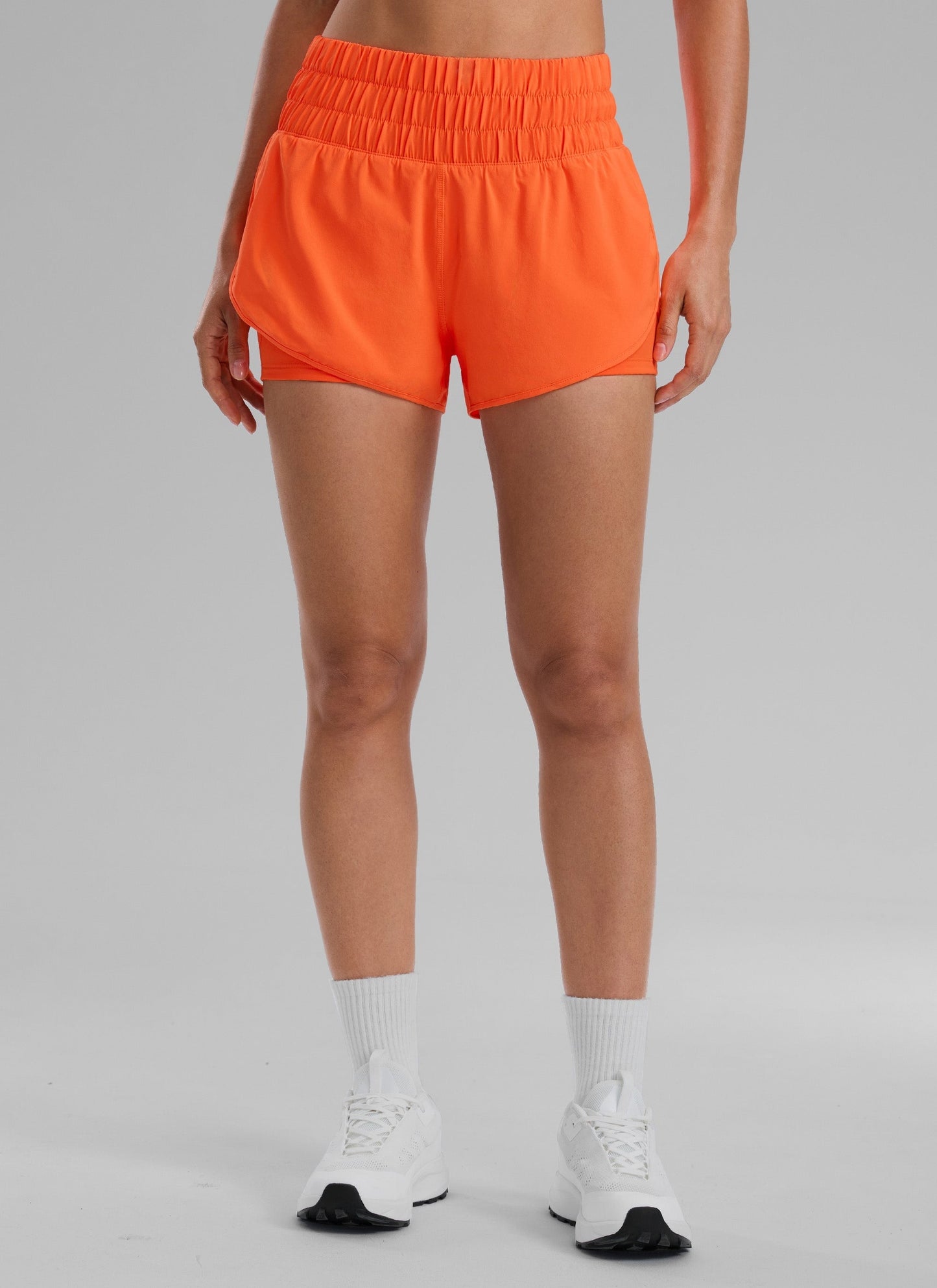 Feathery-Fit Soft 2 in 1 High Rise Shorts 3''