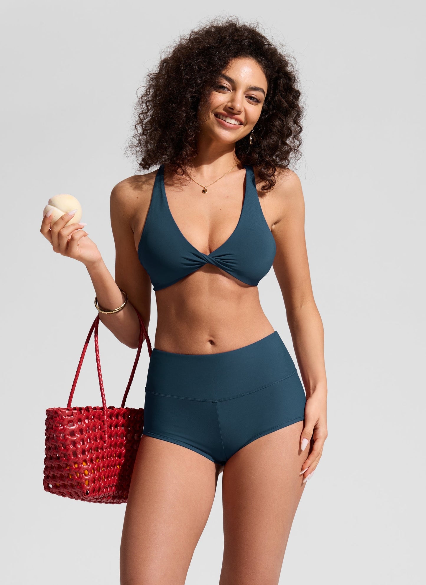 High Rise Boyshorts Bikini Bottom 2.5''
