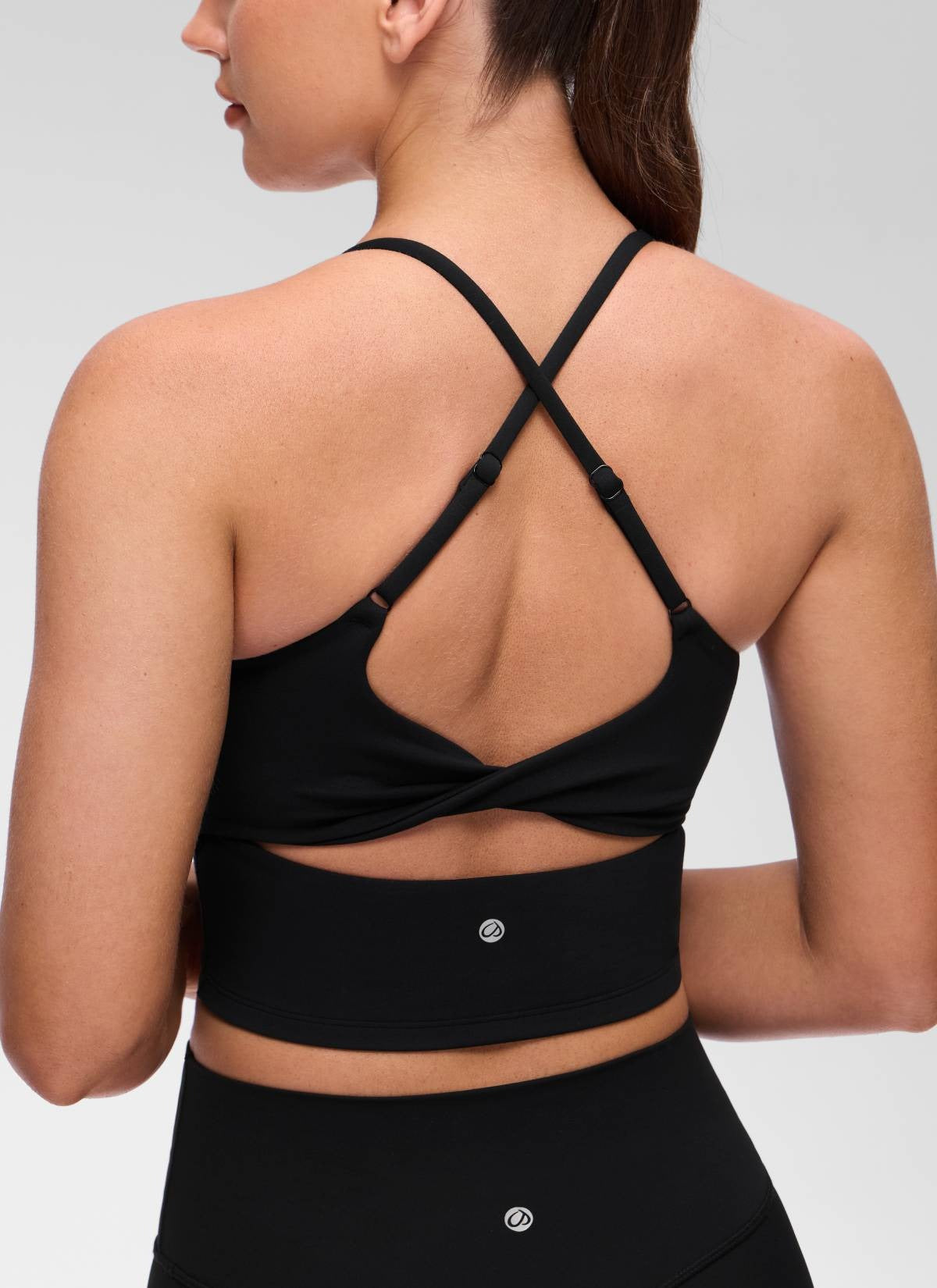 Butterluxe Twist Cross Back Built in Bra Tank
