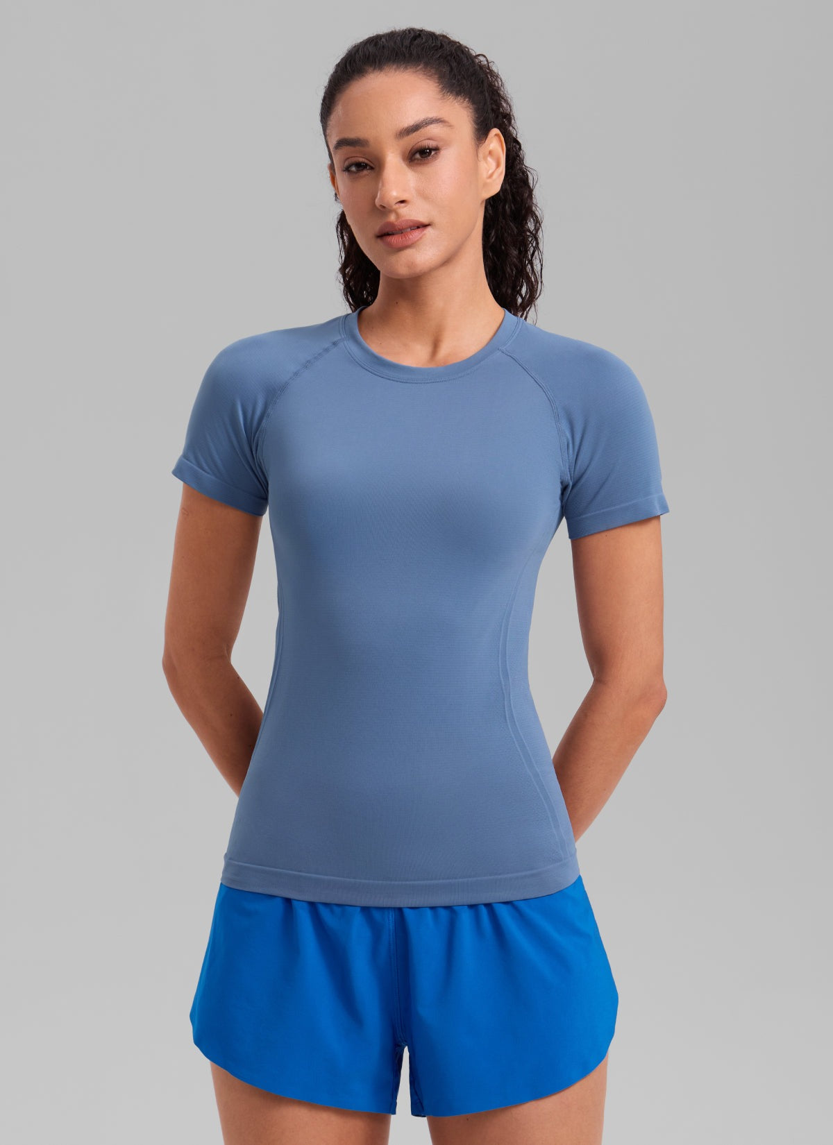 Seamless Hip Length Short Sleeve
