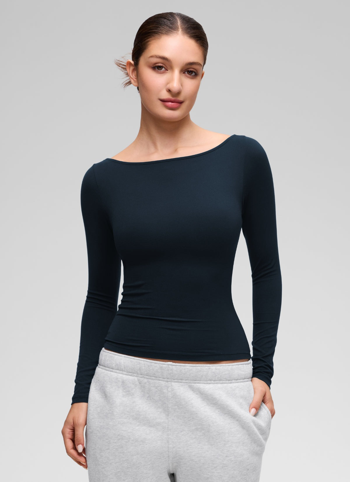 Softembrace Boat Neck Long Sleeve