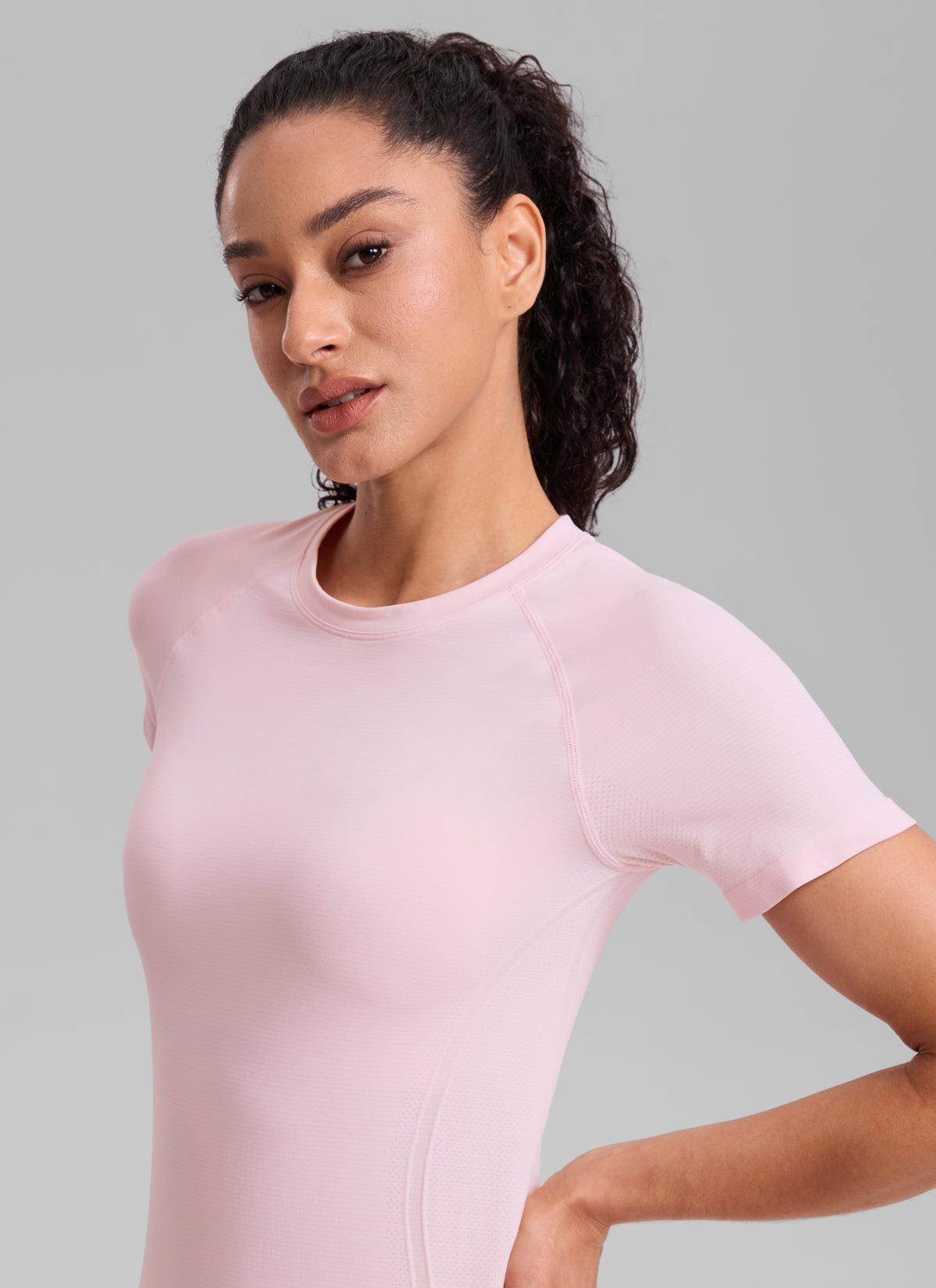 Seamless Hip Length Short Sleeve