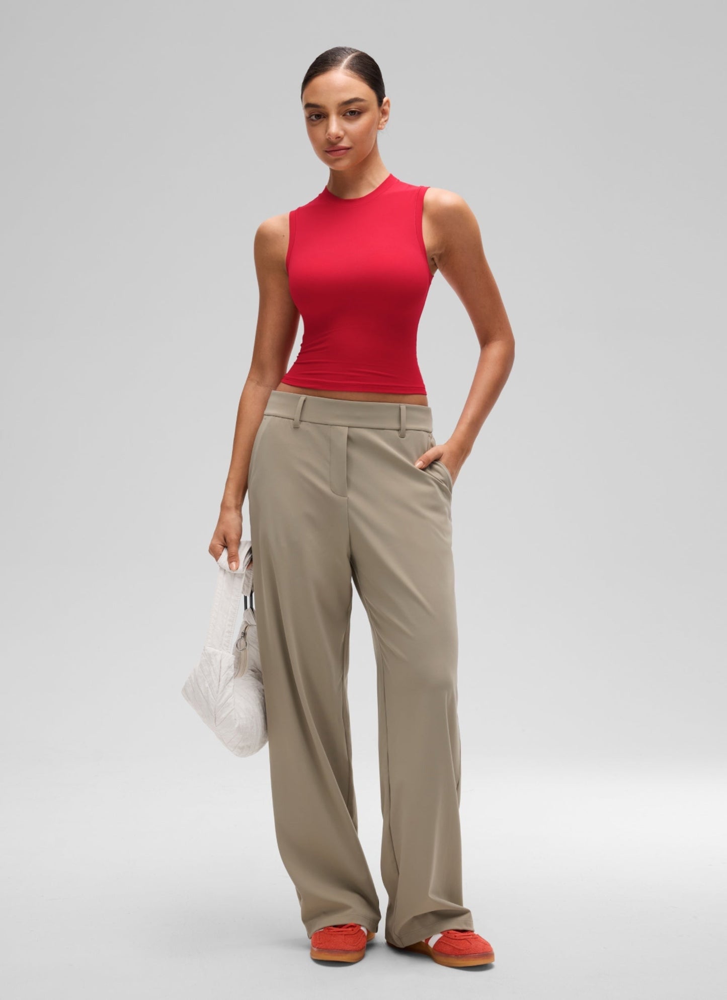 Softembrace High Neck Basic Crop Tight Tank