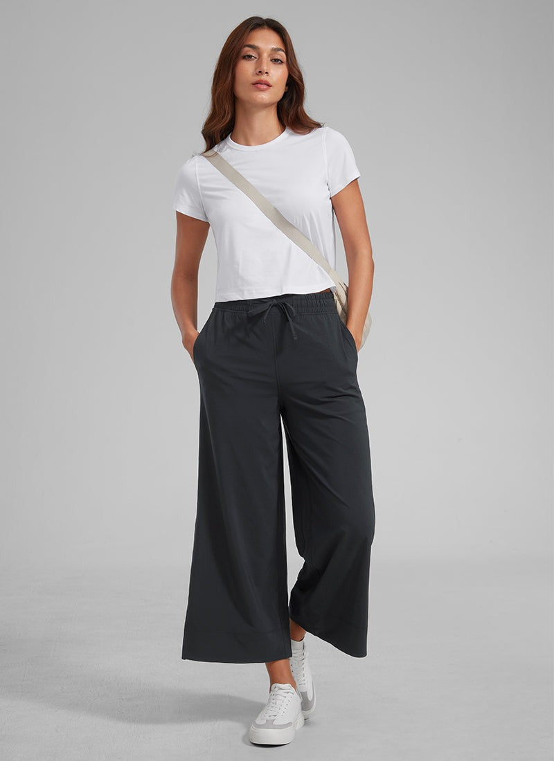 INNOPHRA Lightweight Wide Leg Cropped Pants