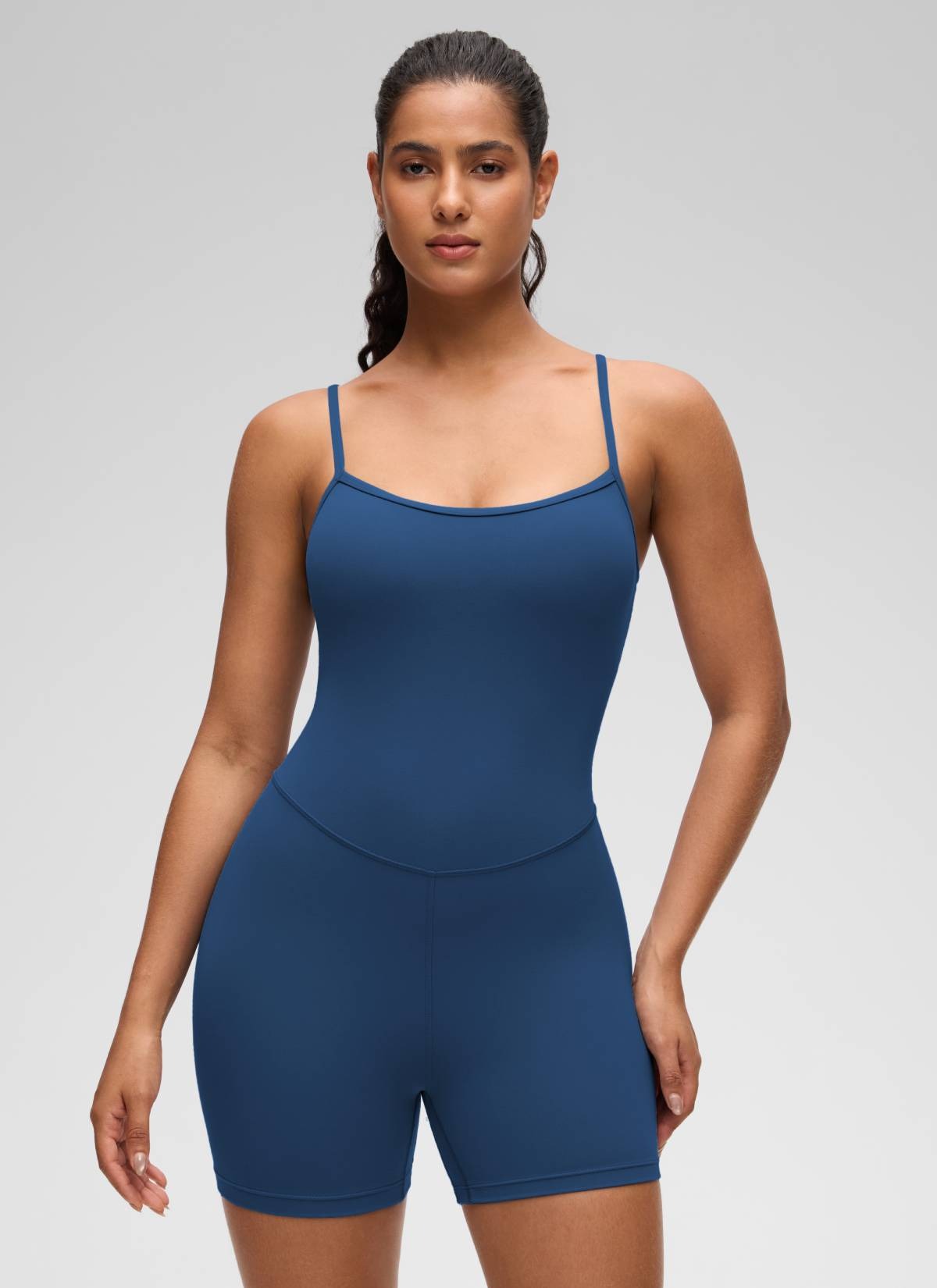 Butterluxe Thin Strap Shorts Bodysuit 4''