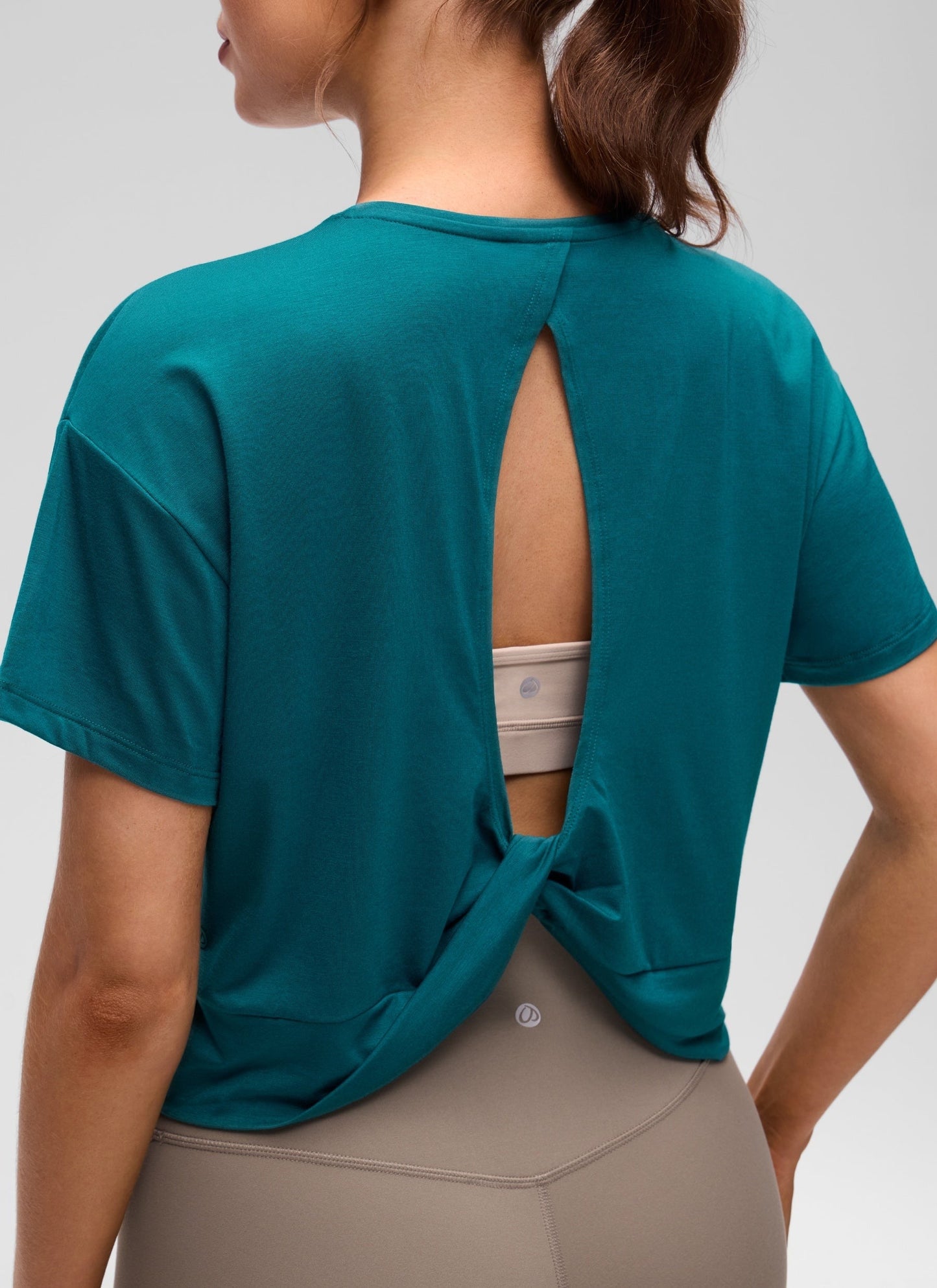 Open Back Cropped Short Sleeve