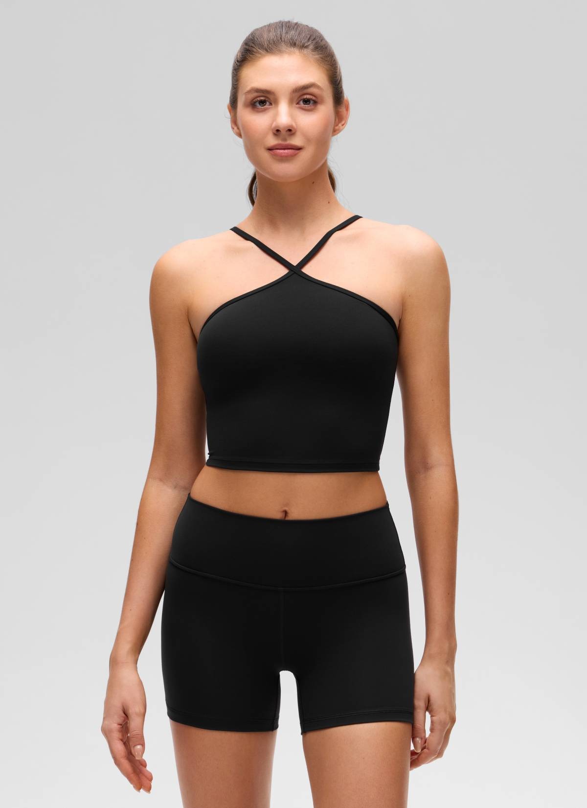 Butterluxe Cross Halter Built in Bra Tank