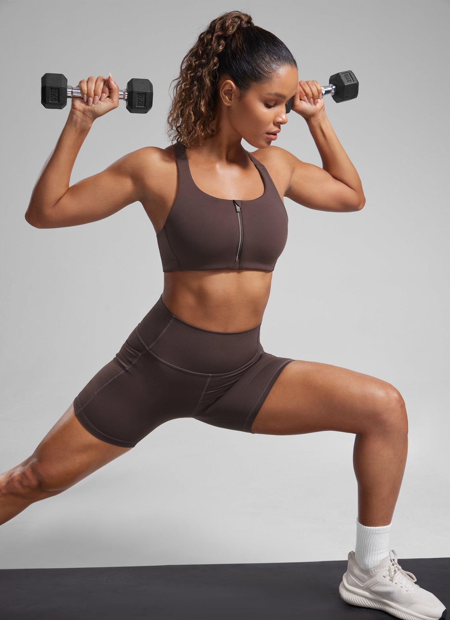 Zip Front High Impact Sports Bra