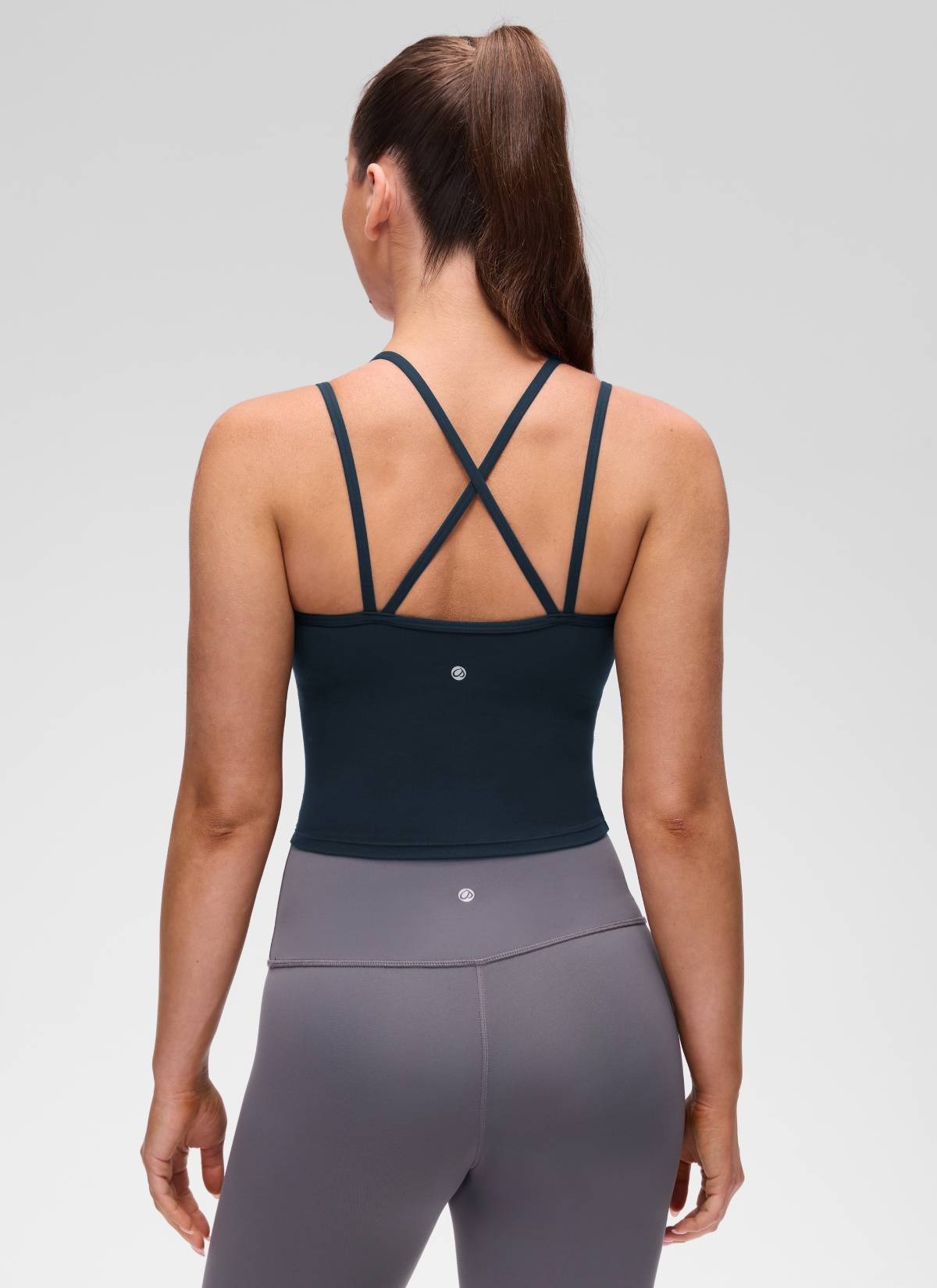 Butterluxe V Neck Cross Back Built in Bra Tank
