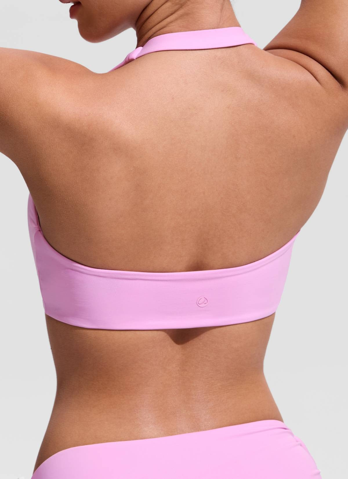 Ruched Front Halter Bikini Top