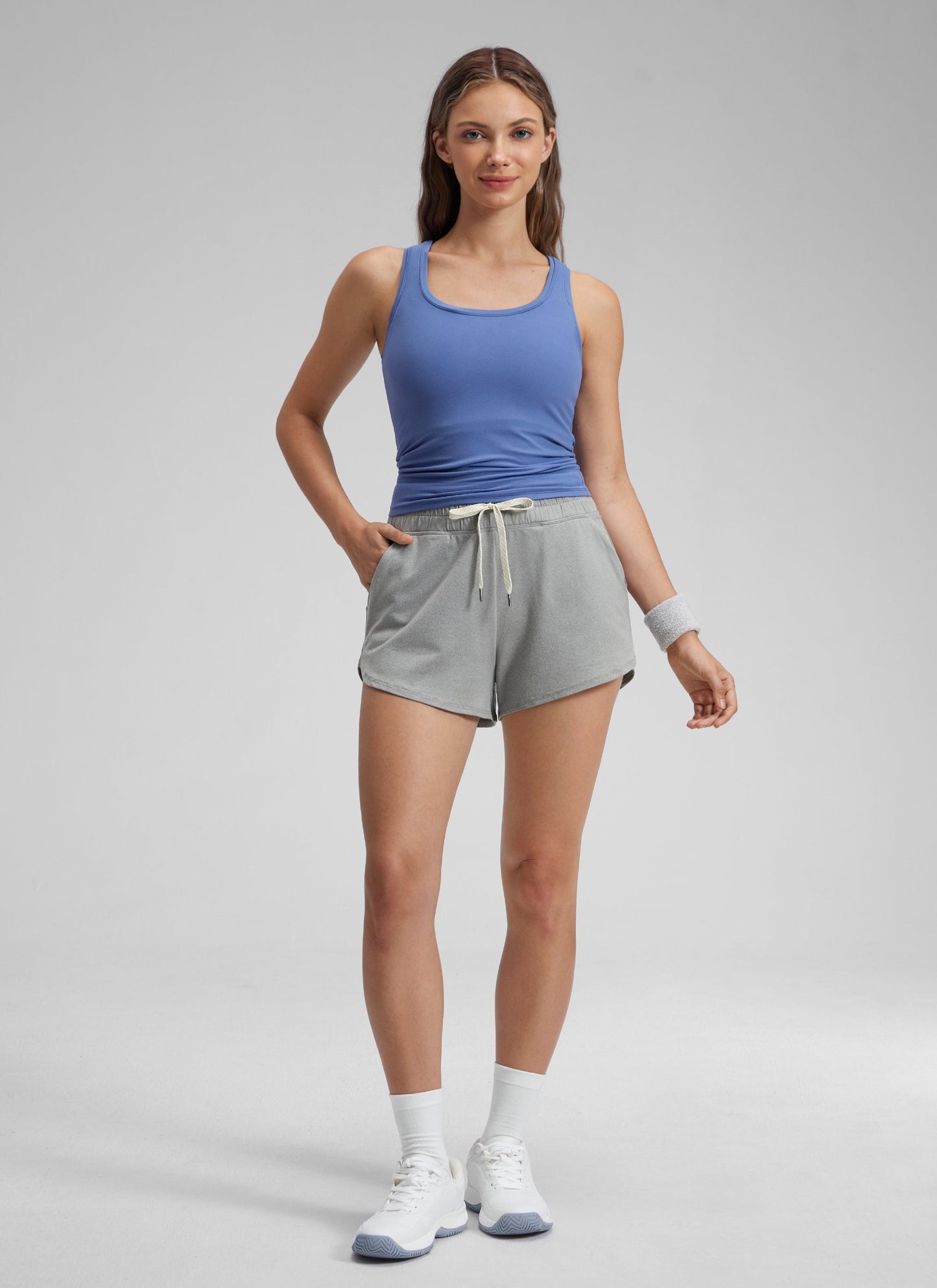 Cloud Jersey High Rise Dolphin Sweat Shorts 3''