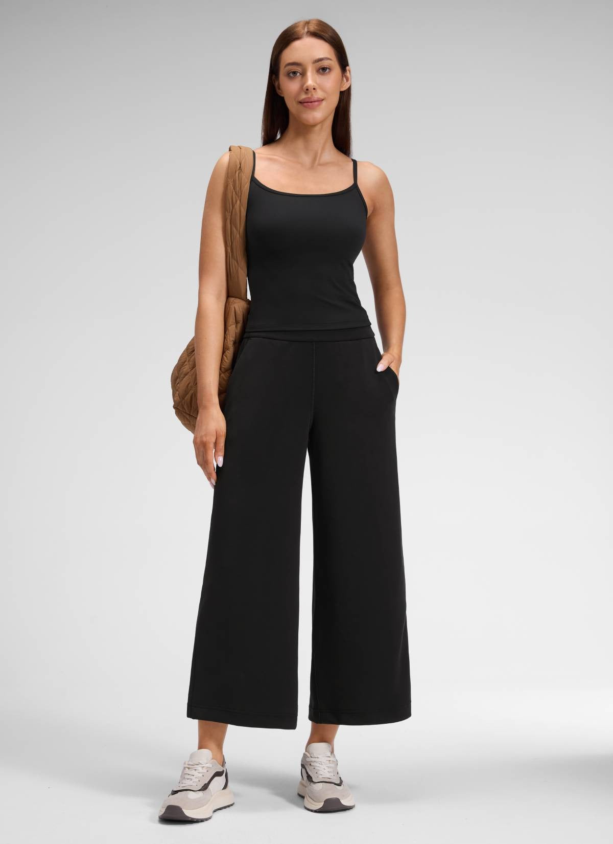 SoftAura Wide Leg Cropped Sweatpant 25"