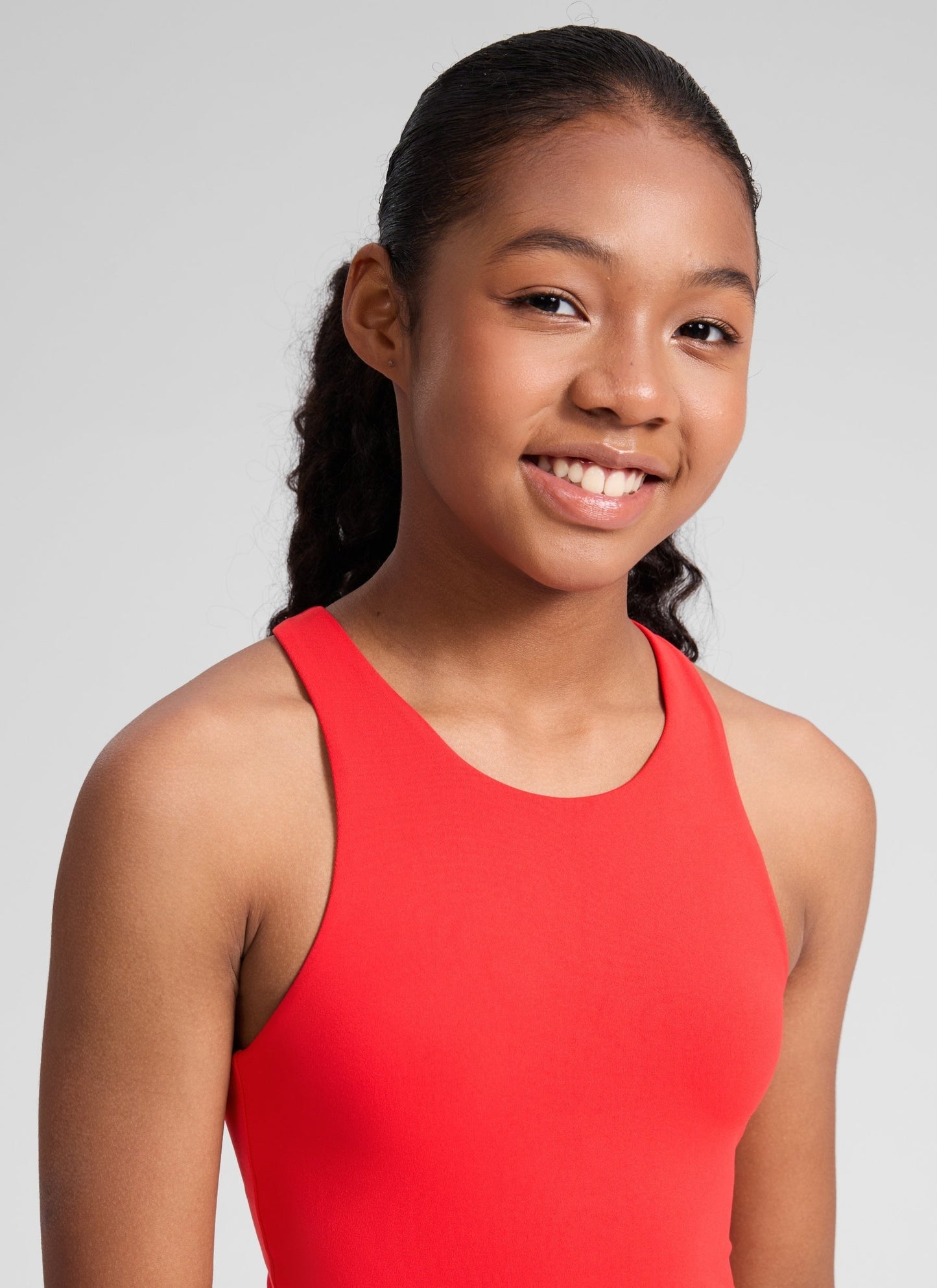 Butterluxe Girls Double Lined Racerback Tank Tops Waist Length