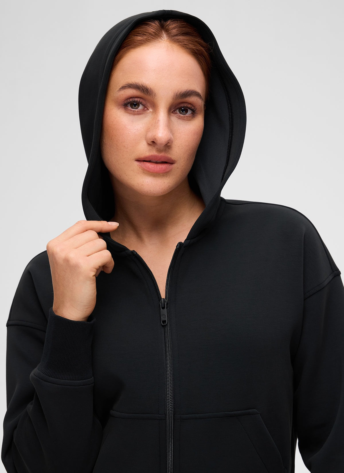 SoftAura Full Zip Waist Length Hoodie