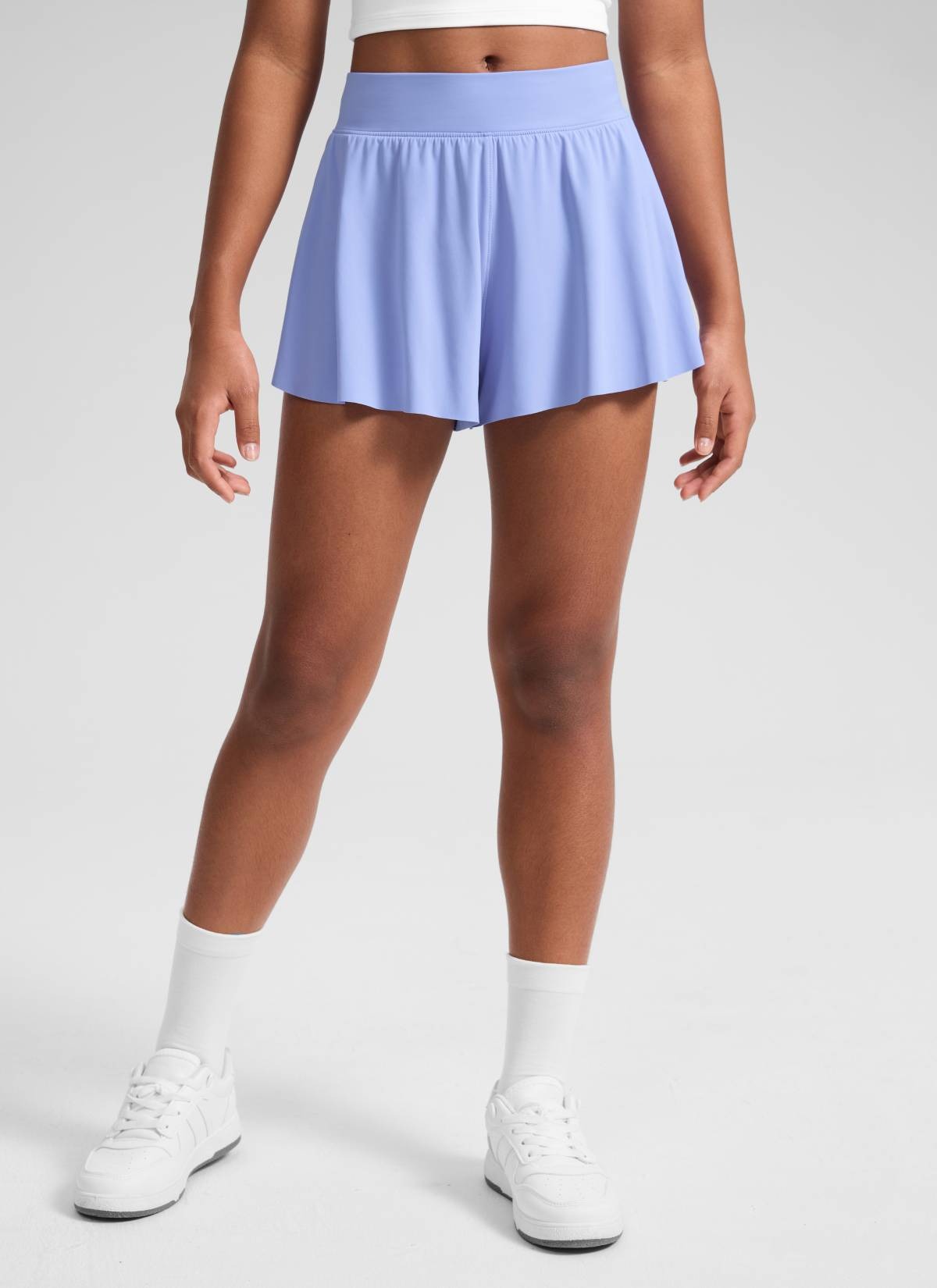 Girls High Rise 2 in 1 Flowy Sport Shorts 2.5''