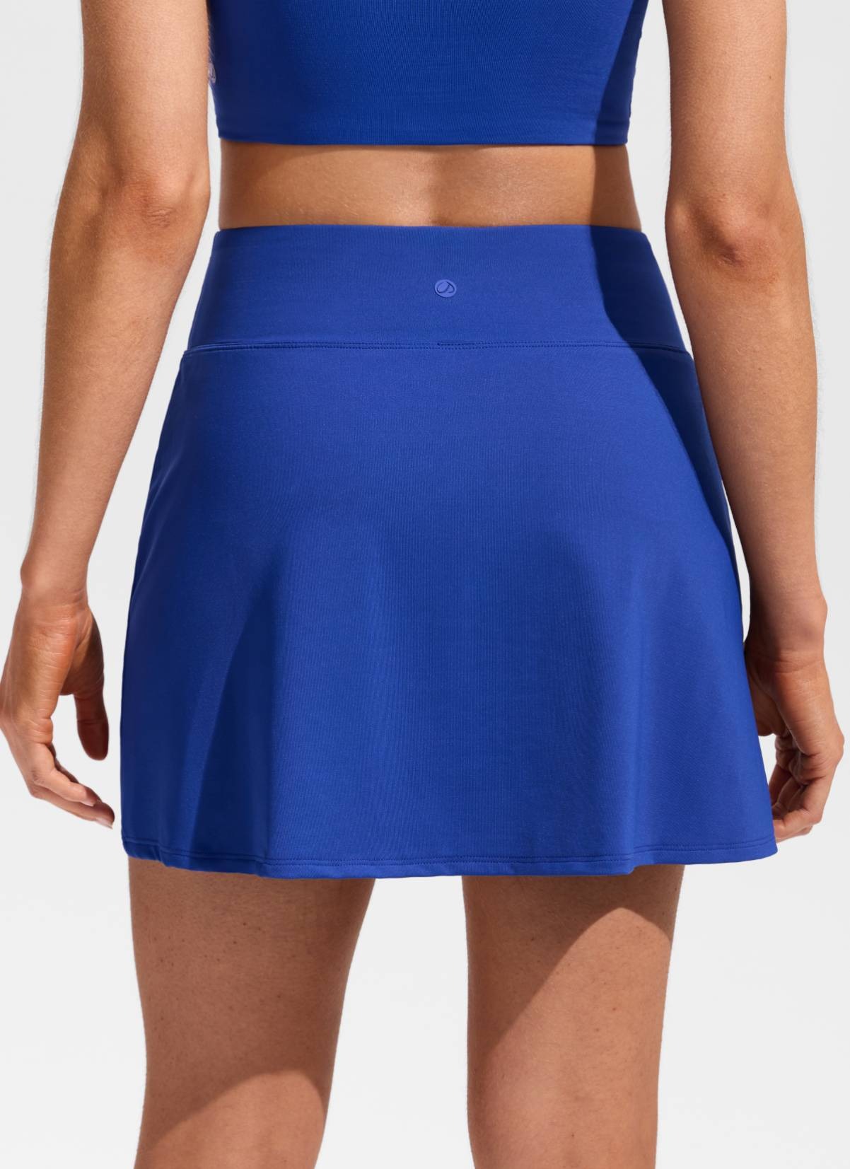 A Line Side Split Built in Brief Swim Skirt