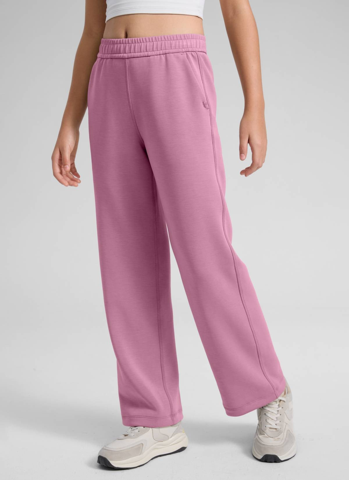 SoftAura Girls High Rise Wide Leg Sweatpant
