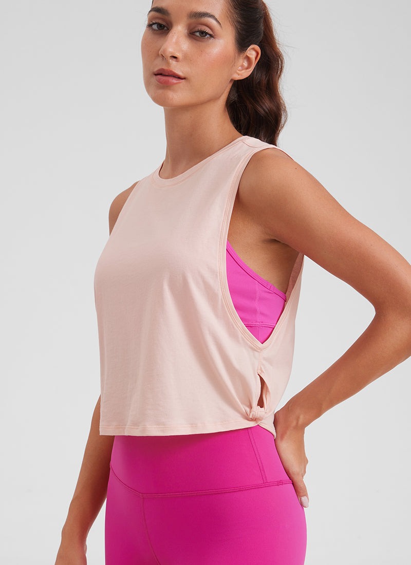 Pima Cotton Crop Deep Armhole Tank