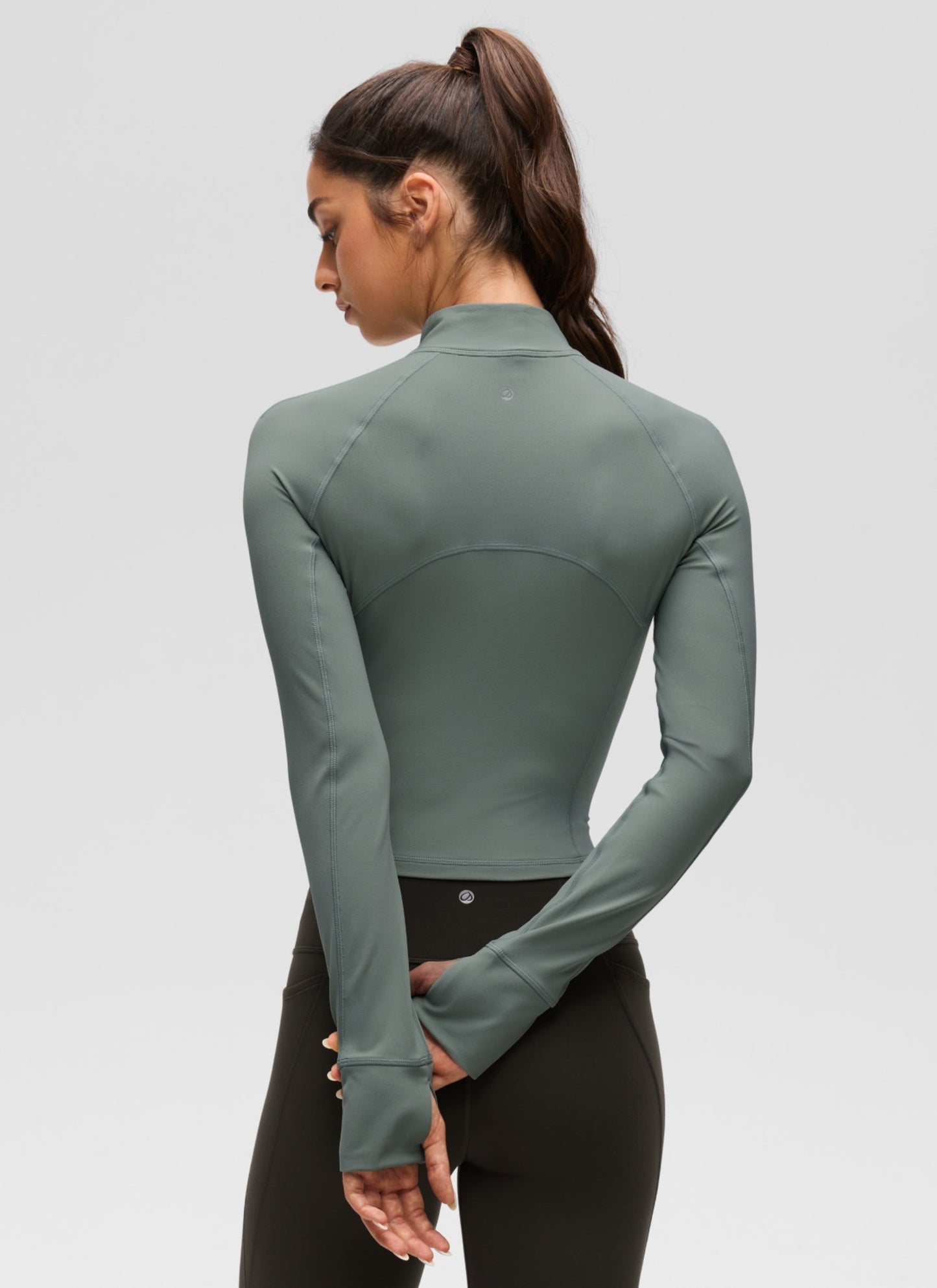 Butterluxe Half Zip Cropped Long Sleeve